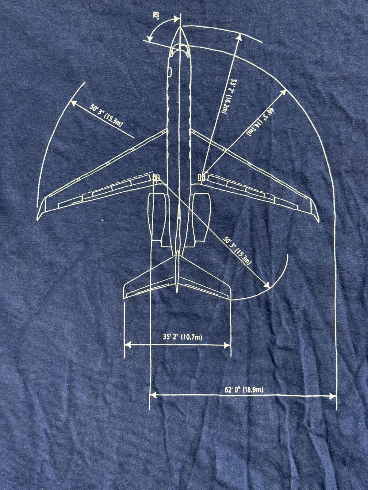 Port & Company Faded Gulfstream Plane T-shirt Private Jet Blue Print G450 Size US XXL / EU 58 / 5 - 5 Thumbnail
