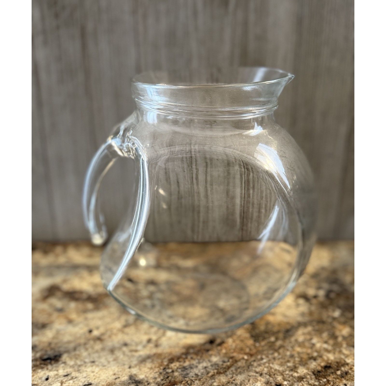 Other Clear Glass Handled Ball Pitcher made in Italy Vintage MCM Size ONE SIZE - 3 Thumbnail