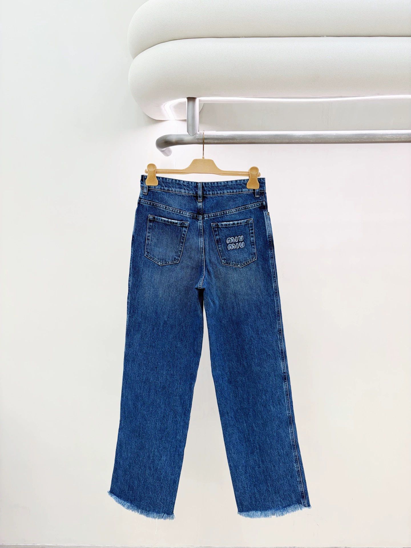 Miu Miu Miu Miu blue wide-leg jeans 26 Size 26" / US 2 / IT 38 - 2 Thumbnail