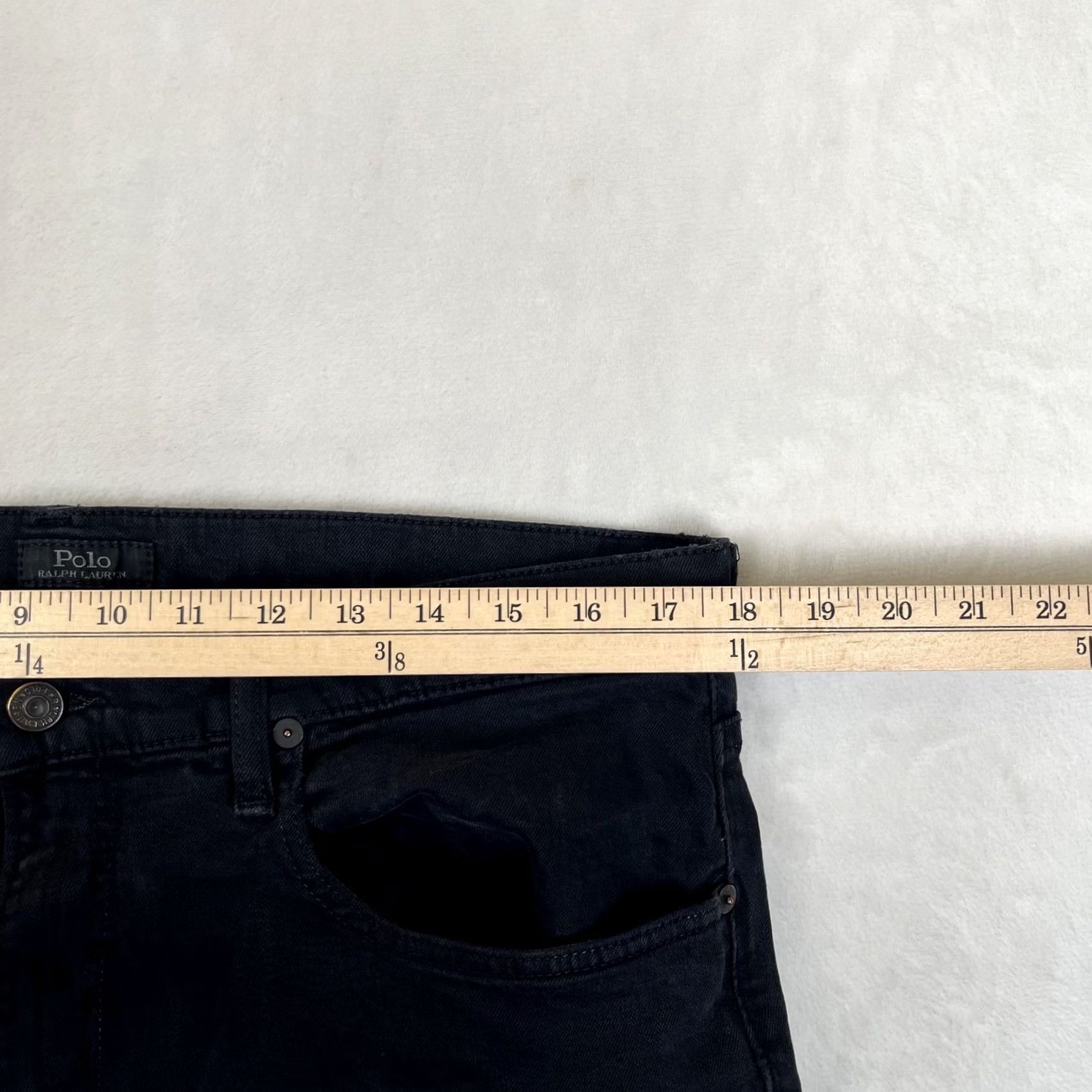 Polo Ralph Lauren Polo Ralph Lauren Hampton Relaxed Straight Jeans Mens 36x34 Charcoal Wash Denim with Stretch 5-Pocket Logo Size US M / EU 48-50 / 2 - 3 Thumbnail