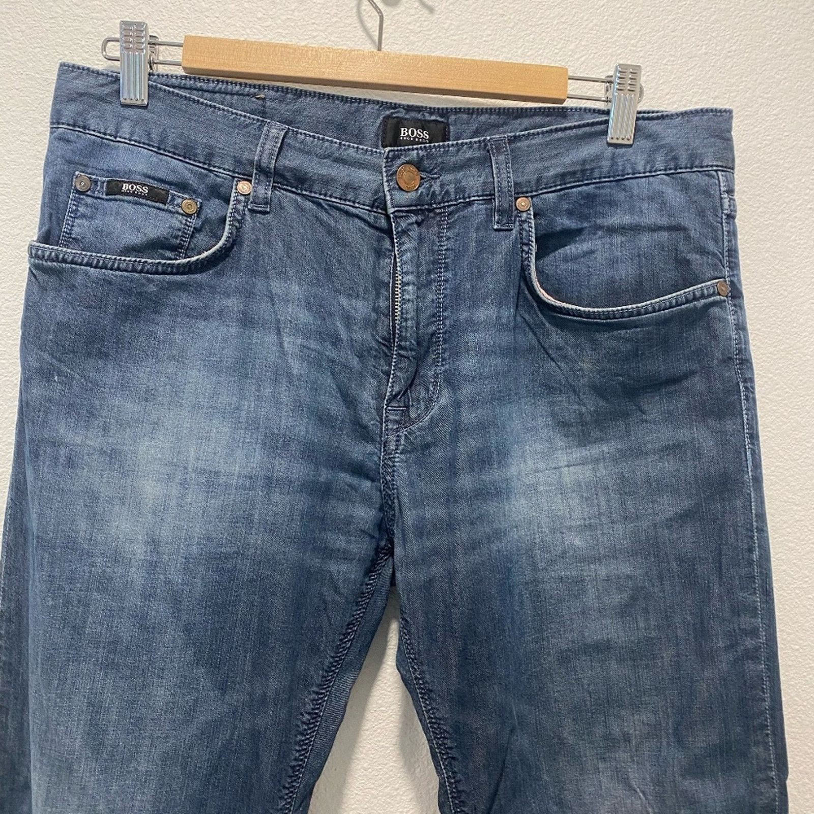 Hugo Boss Hugo Boss Men's Slim Straight Stretch Jeans - 30x32 Size US 30 / EU 46 - 2 Thumbnail