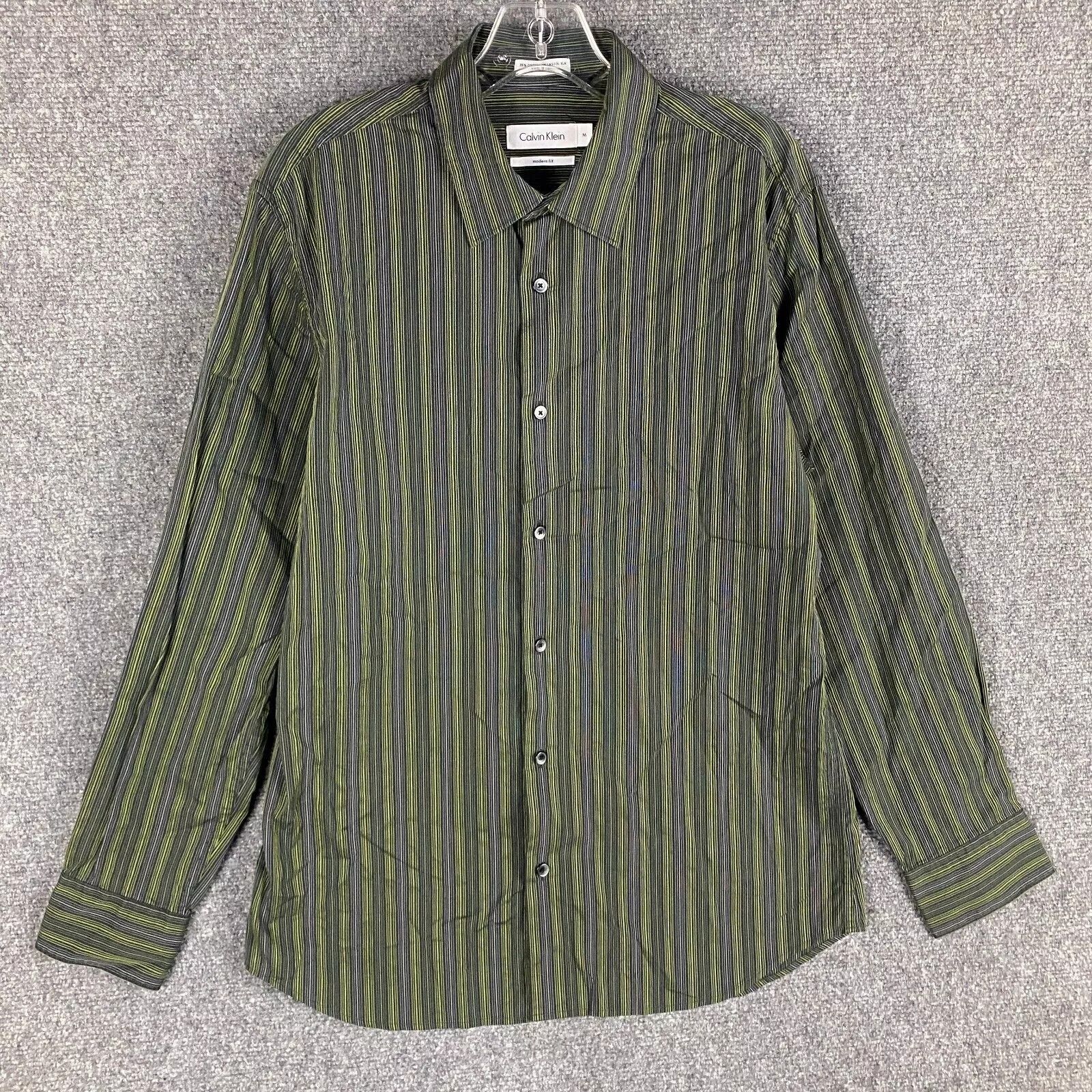 Calvin Klein Calvin Klein Shirt Men's Medium Modern Fit Striped Button Up Size US M / EU 48-50 / 2 - 1 Thumbnail