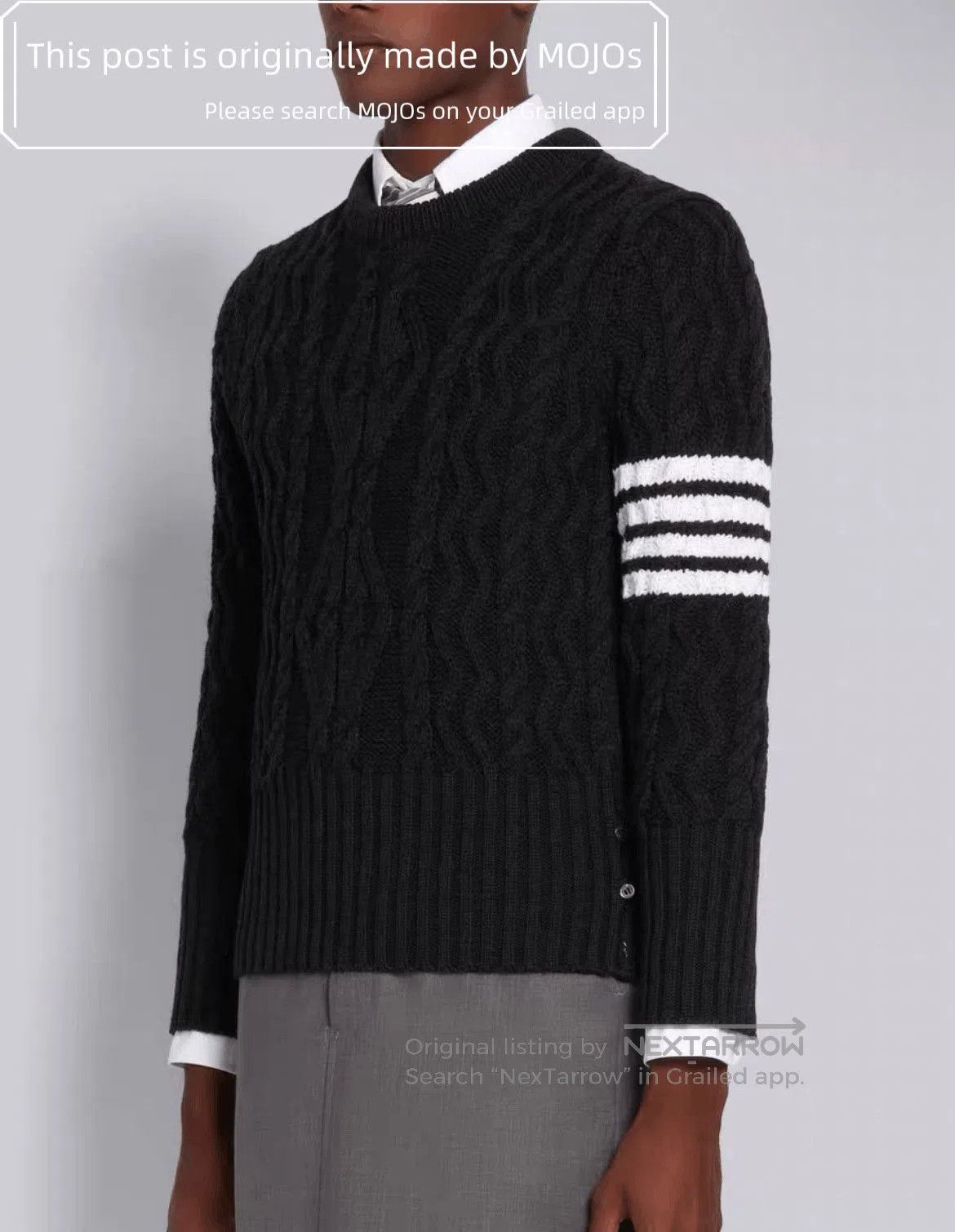 Thom Browne Sz 2 Thom Browne Black Four Stripes Knitwear. Size US M / EU 48-50 / 2 - 7 Thumbnail