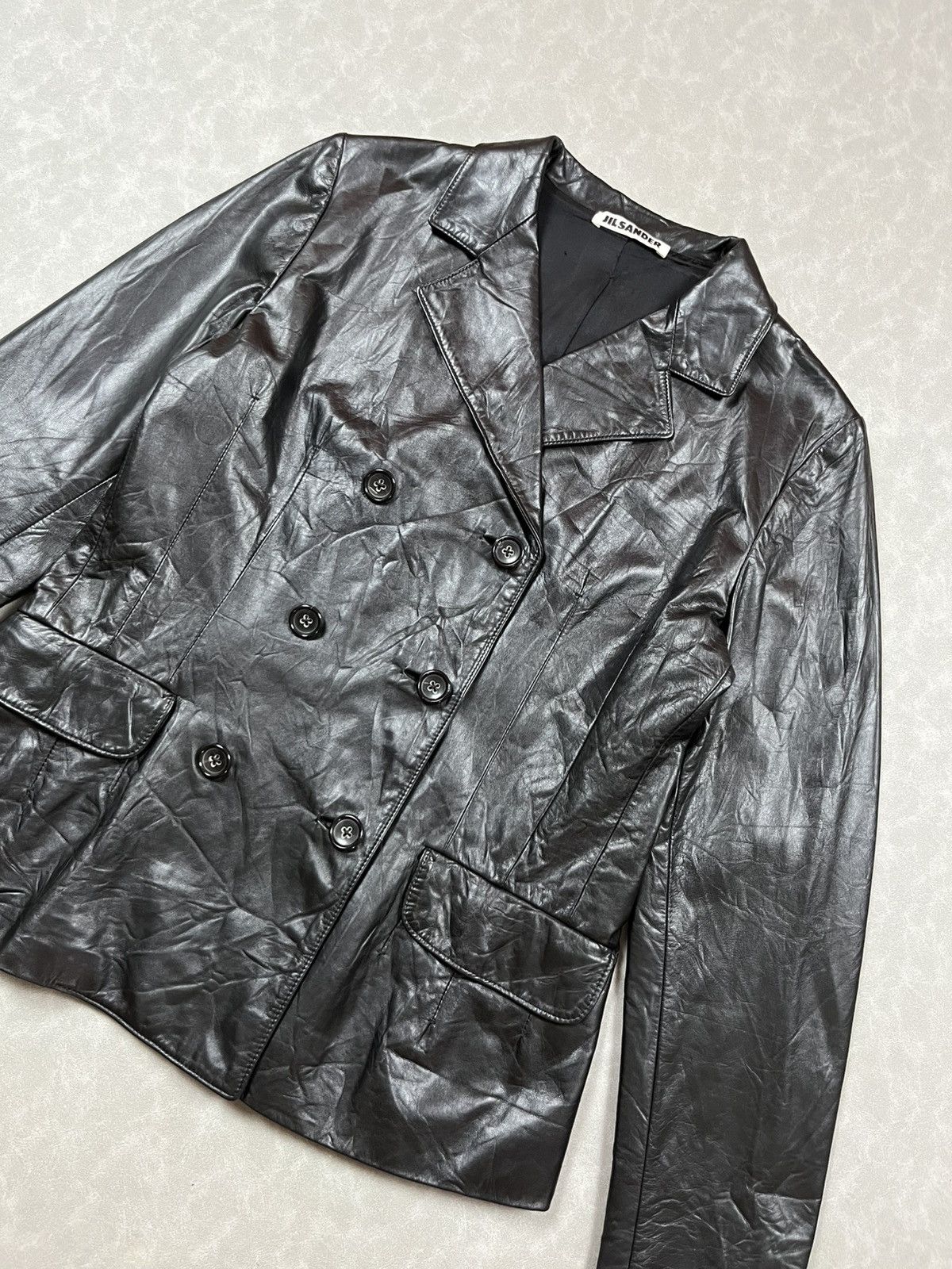 Jil Sander Jil Sander double breasted leather jacket Size S / US 4 / IT 40 - 8 Thumbnail