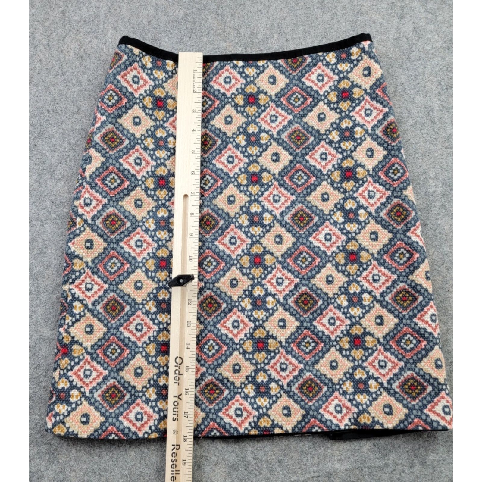 Loft LOFT Skirt Womens 00 Multicolor Geometric Pattern Lined Mini Casual Business Short Spring Summer Womens (00){" "}Geometric Pattern Size 24" / US 00 / IT 34 - 6 Thumbnail