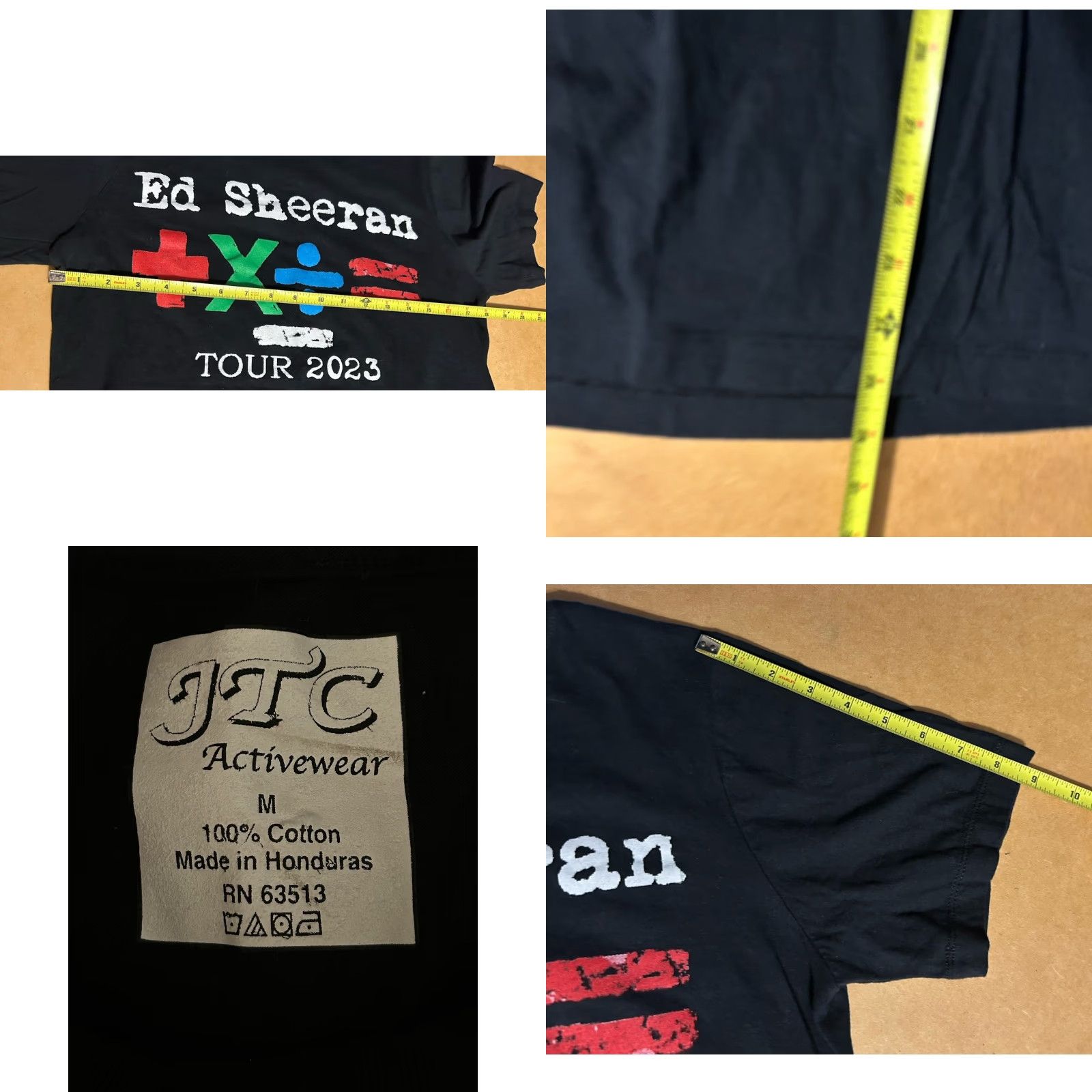 Doublet Ed Sheeran 2023 Tour Shirt Women Medium Black Short Sleeve Double Sided Crew Shirt Women M Black Ed Sheeran Concert Tee T Shirt JTC Activewear Logo Size M / US 6-8 / IT 42-44 - 8 Thumbnail