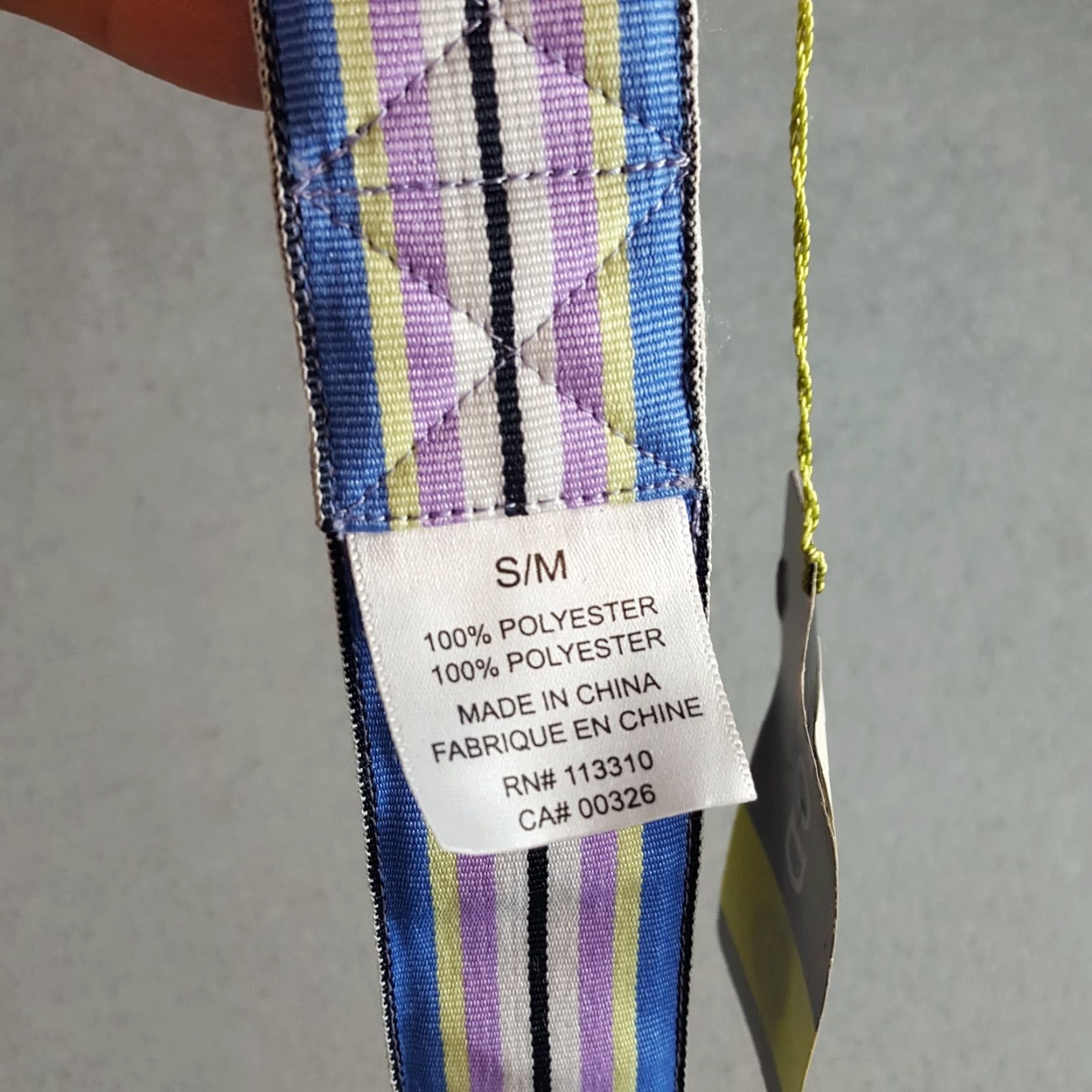Izod IZOD Golf Belt - Multicolor Pastel Striped Fabric D-Ring - Women's Size S/M (38") - 90s Retro Preppy Style - Regular Width Size ONE SIZE - 4 Thumbnail