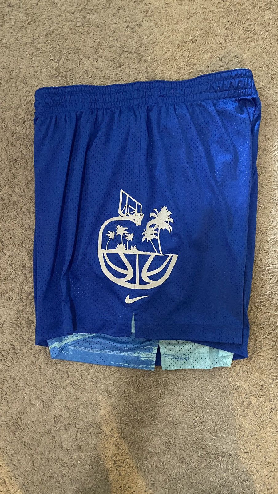 Nike Double Layer Blue Nike Shorts Size US 34 / EU 50 - 4 Thumbnail