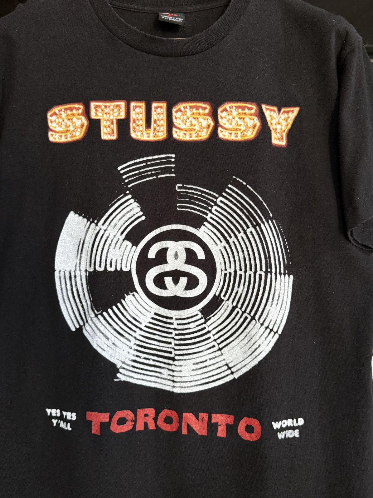 Stussy × Vintage Vintage Stussy Toronto World Wide Faded Tee Size US M / EU 48-50 / 2 - 2 Thumbnail