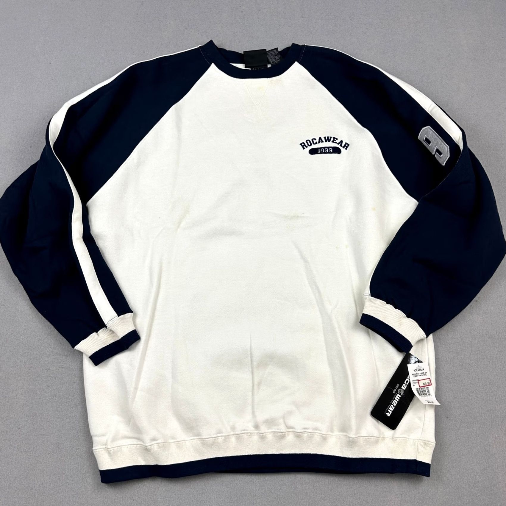 Rocawear VINTAGE Rocawear Sweater Men XL Blue Pullover Crewneck Hip Hop Deadstock Y2K Size US XL / EU 56 / 4 - 2 Thumbnail