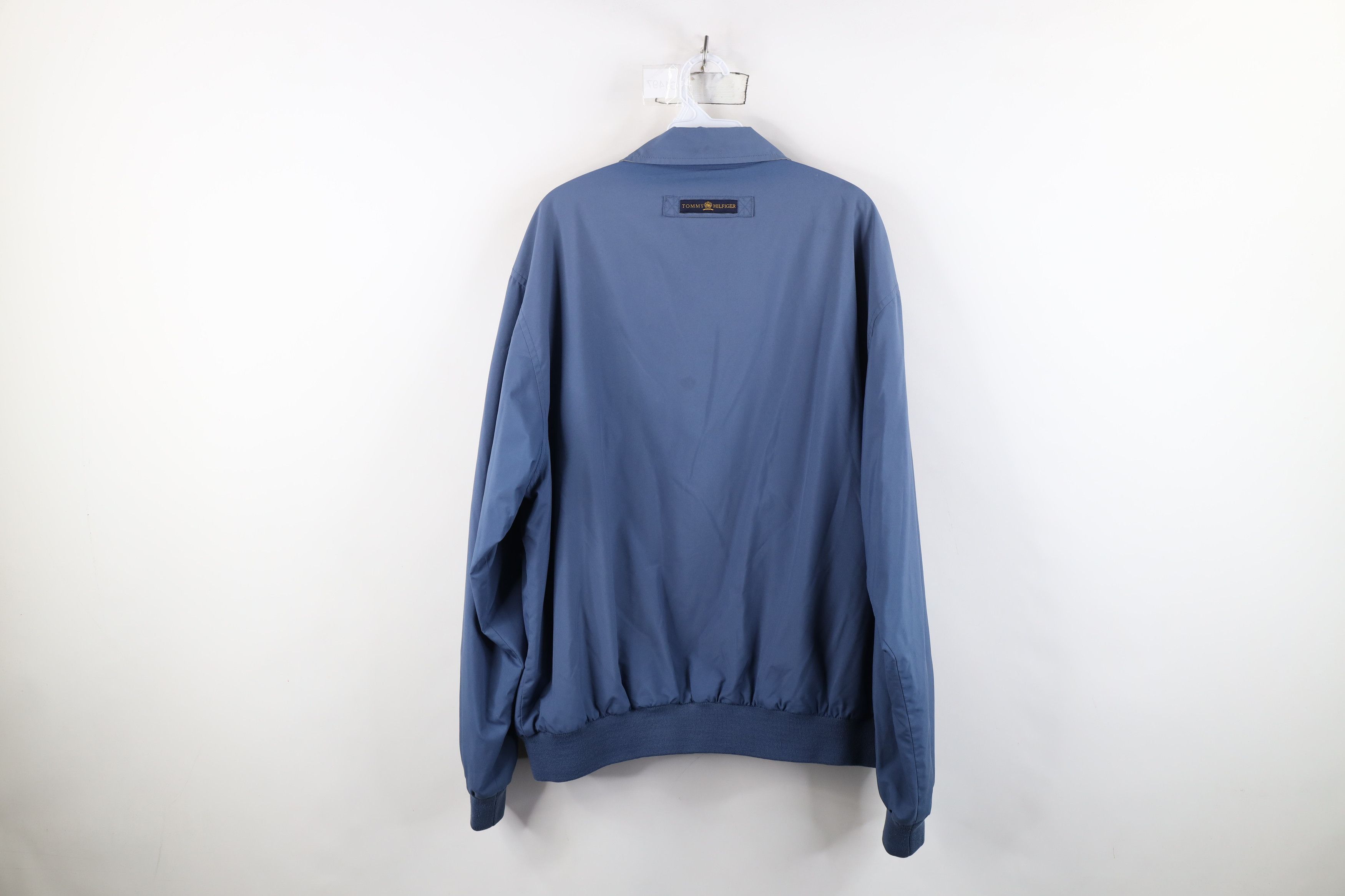 Tommy Hilfiger Vintage 90s Tommy Hilfiger Microfiber Bomber Jacket Blue Size US L / EU 52-54 / 3 - 14 Thumbnail