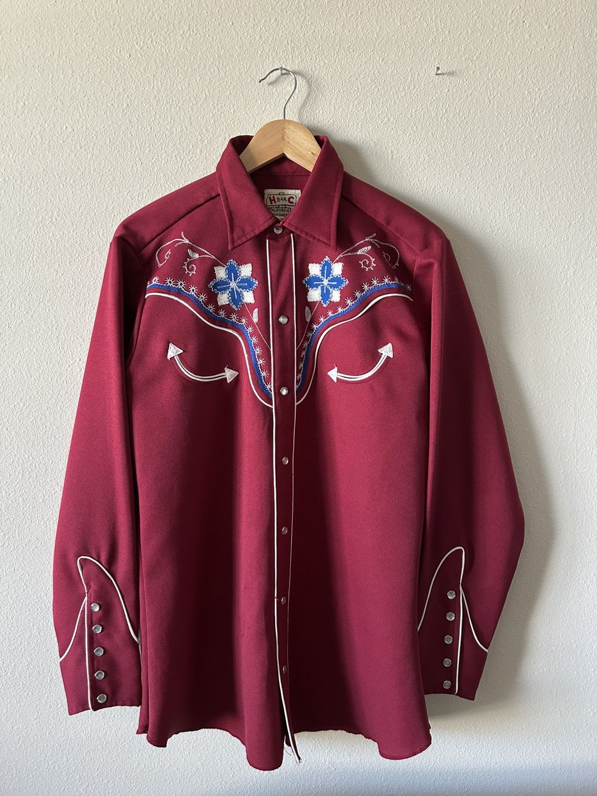 Vintage 1970’s H Bar C Western California Ranch Wear Button Up Shirt Size US L / EU 52-54 / 3 - 1 Thumbnail