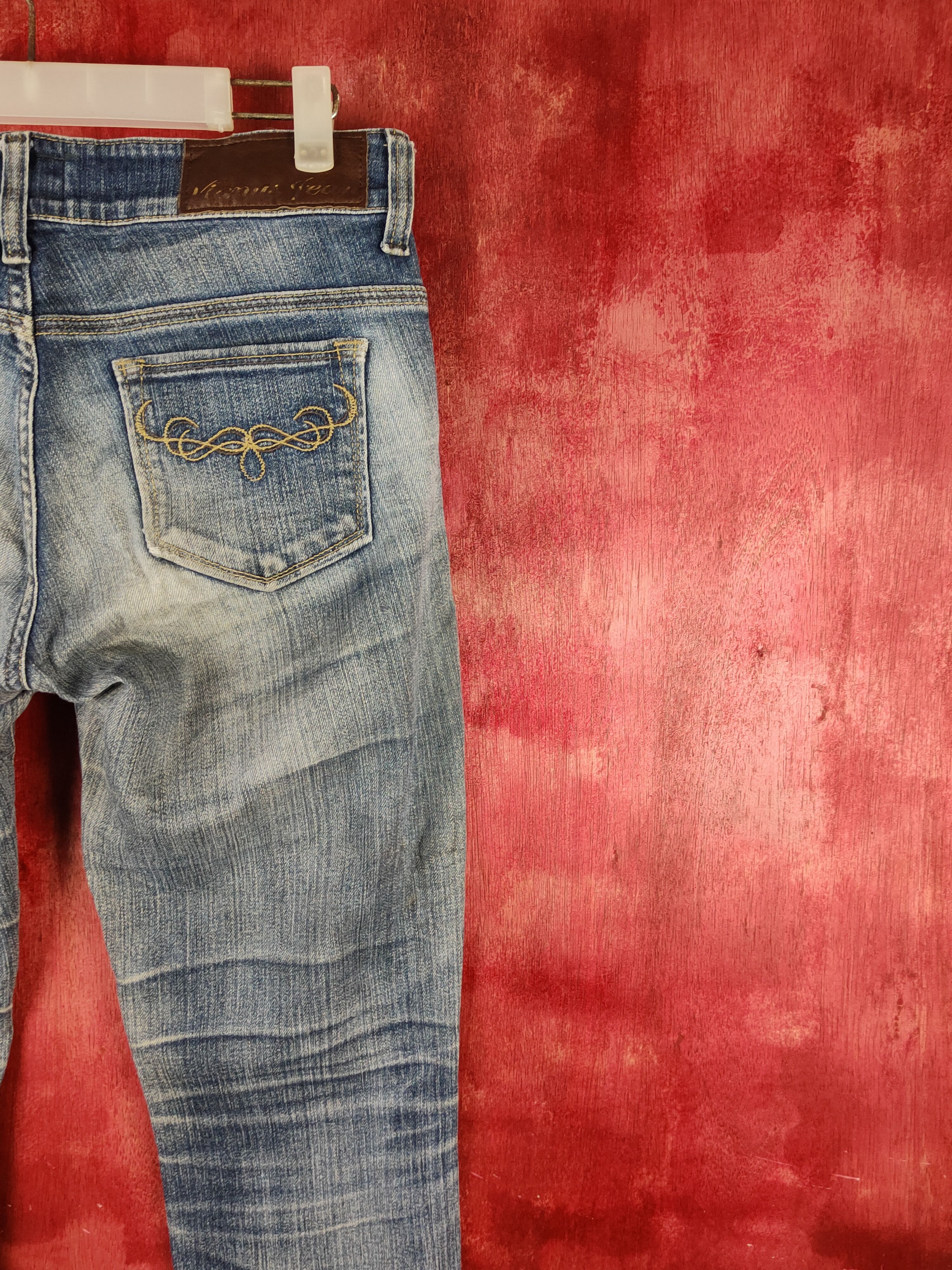 Edwin Something - Edwin Blue Faded Distressed Ripped Jeans #S1808 Size 29" - 11 Thumbnail