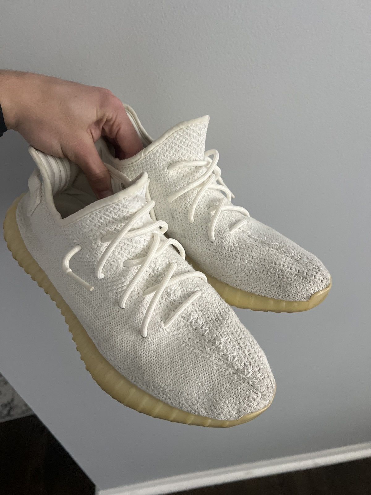 Adidas × Kanye West Adidas Yeezy 350 V2 Cream White Size US 11 / EU 44 - 1 Thumbnail