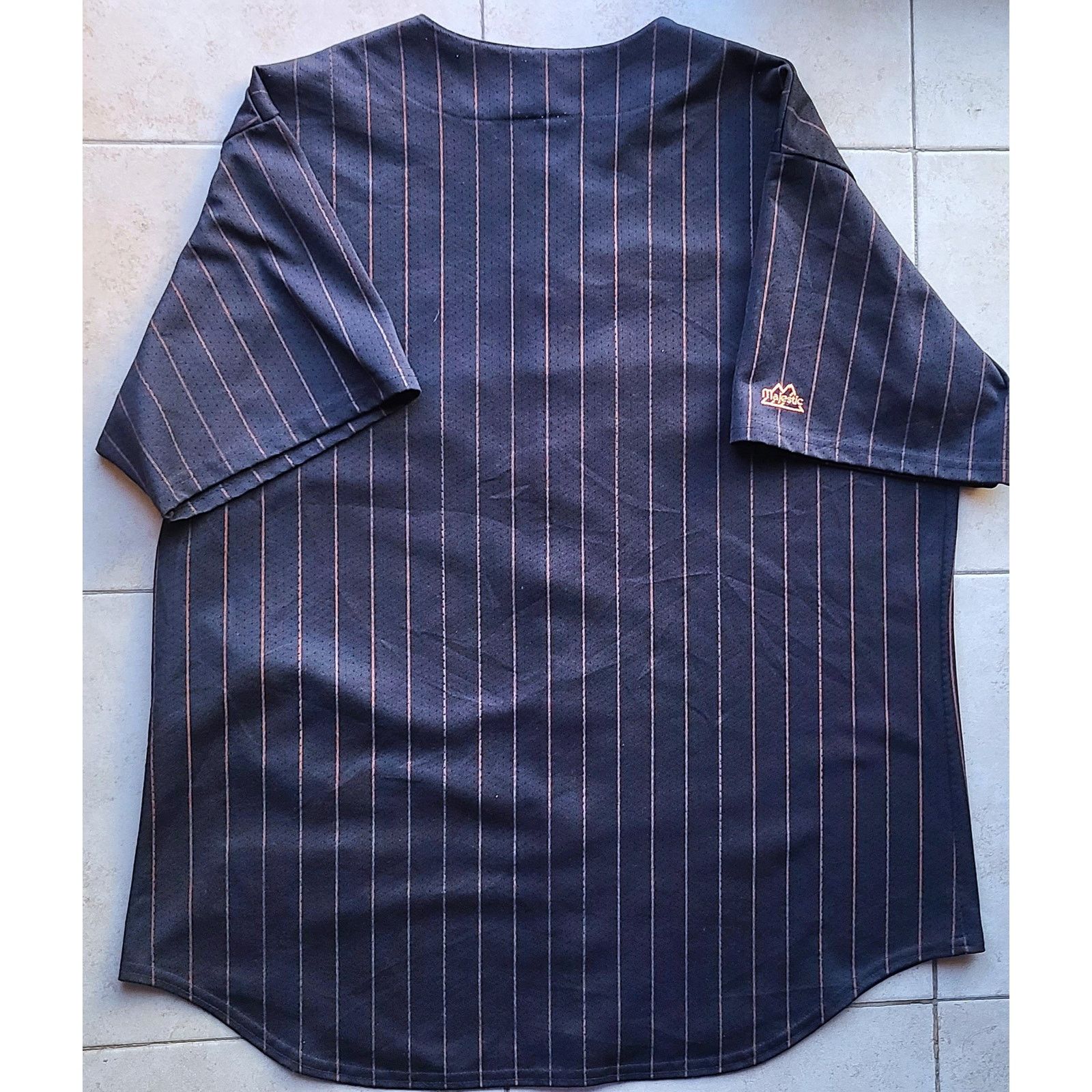 Majestic × NCAA Texas Longhorns 90s baseball Pinstripe jersey L NCAA vintage Size US L / EU 52-54 / 3 - 8 Thumbnail