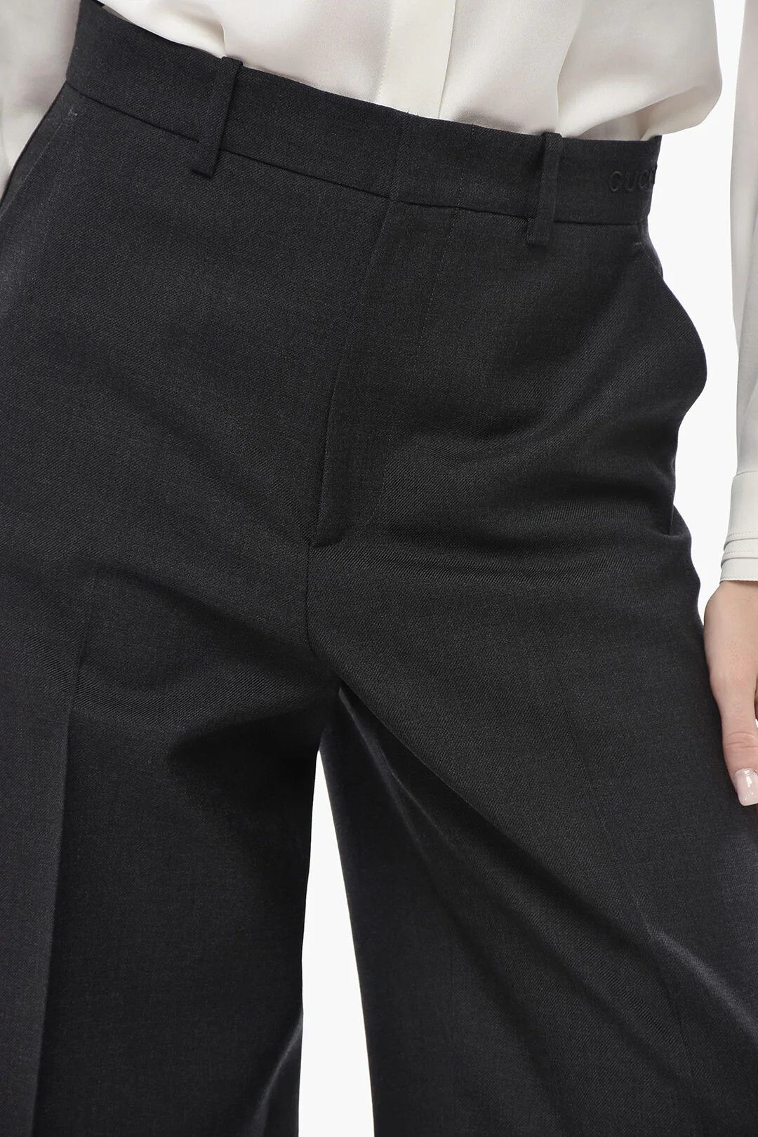 Gucci og1mm0326 Wool Twill Straight-Leg Pant in Black Size 28" / US 6 / IT 42 - 3 Thumbnail