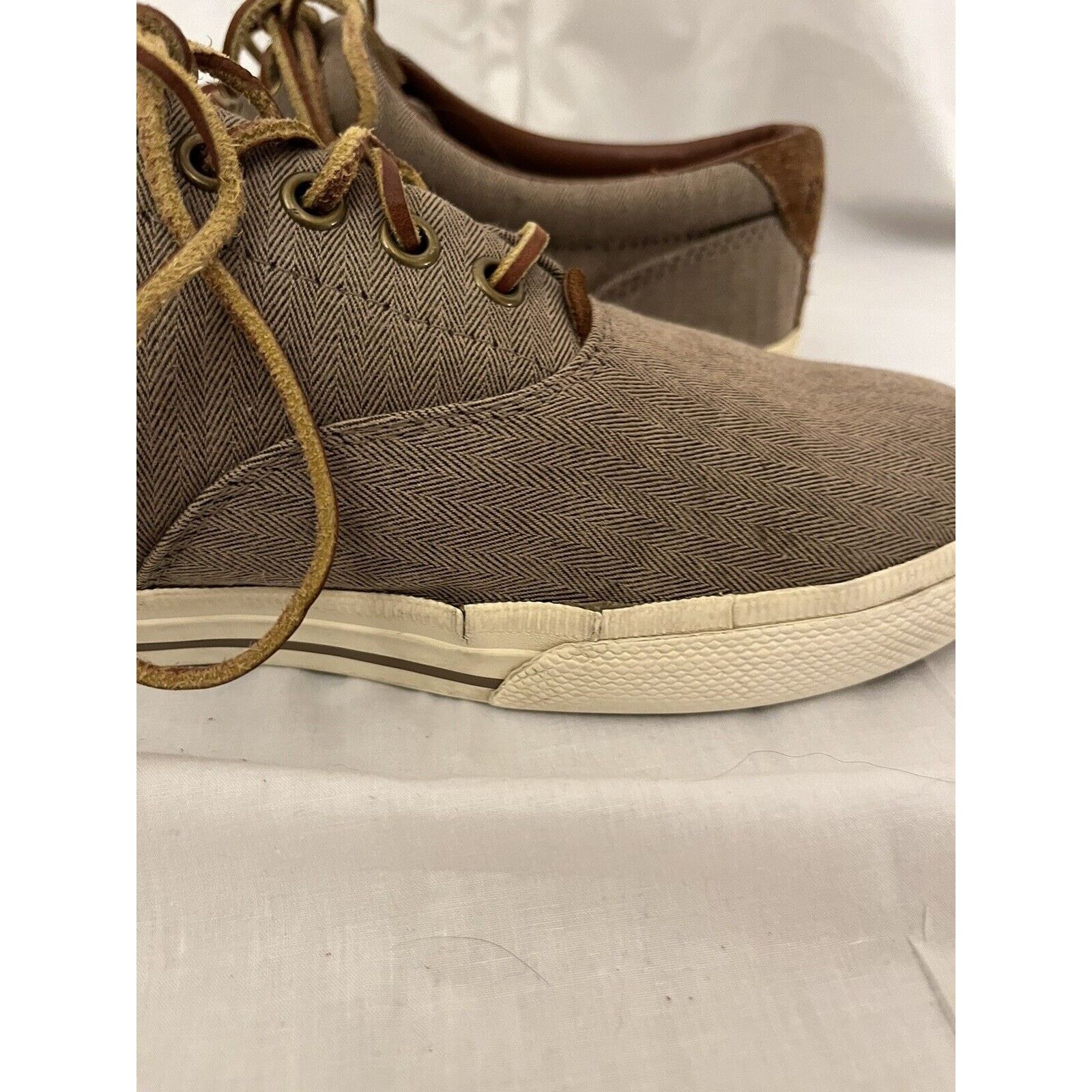 Polo Ralph Lauren POLO Ralph Lauren Shoes Mens 9.5D Brown Vaughn Canvas Size US 9.5 / EU 42-43 - 5 Thumbnail