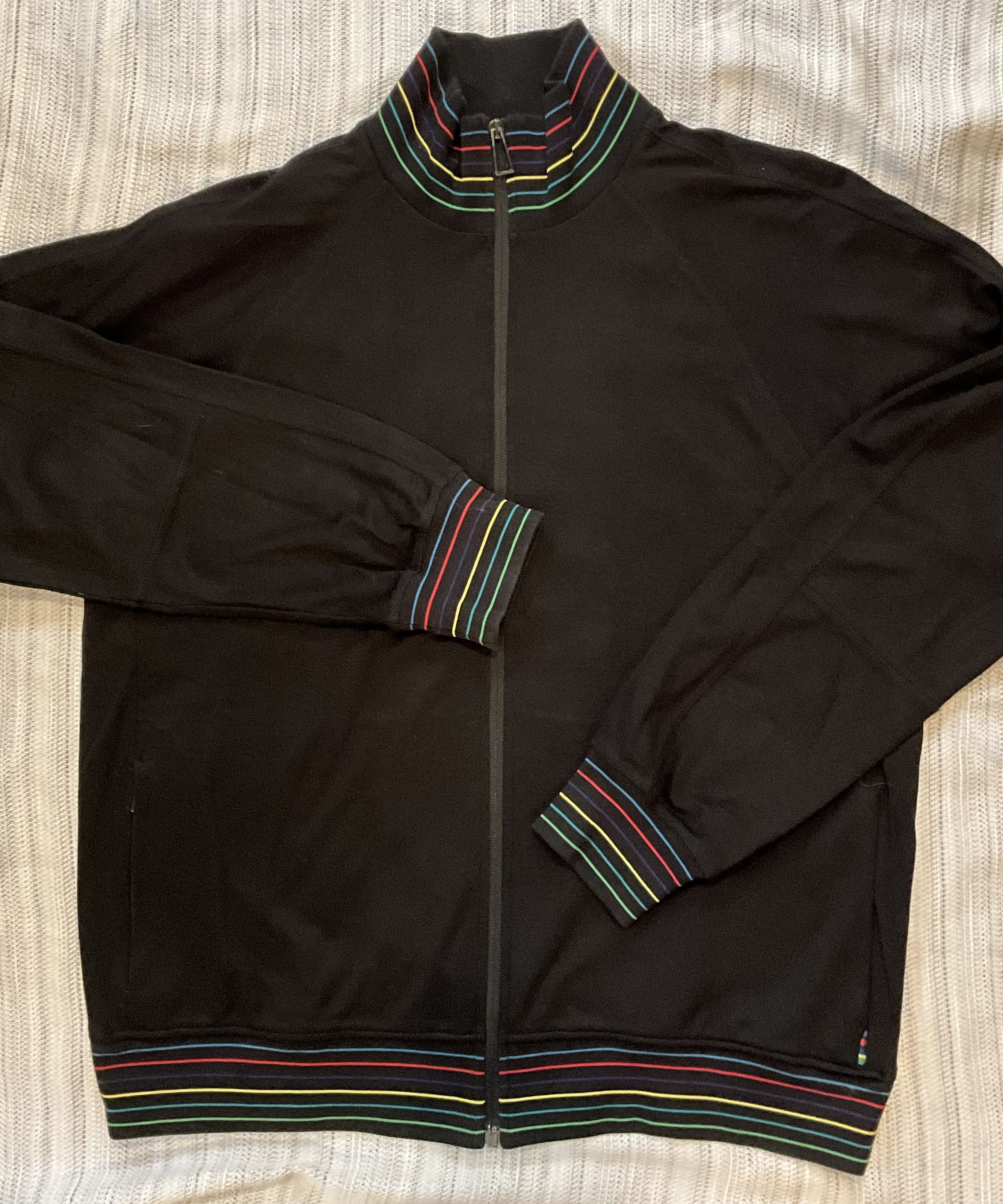 Paul Smith Paul Smith Black Artist Stripe Trim Zip Track Jacket Size US XL / EU 56 / 4 - 1 Thumbnail