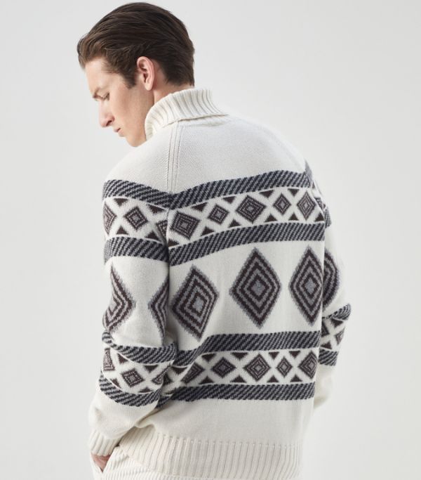 Brunello Cucinelli o1w1db10924 Cashmere Turtleneck in White Size US XS / EU 42 / 0 - 2 Thumbnail