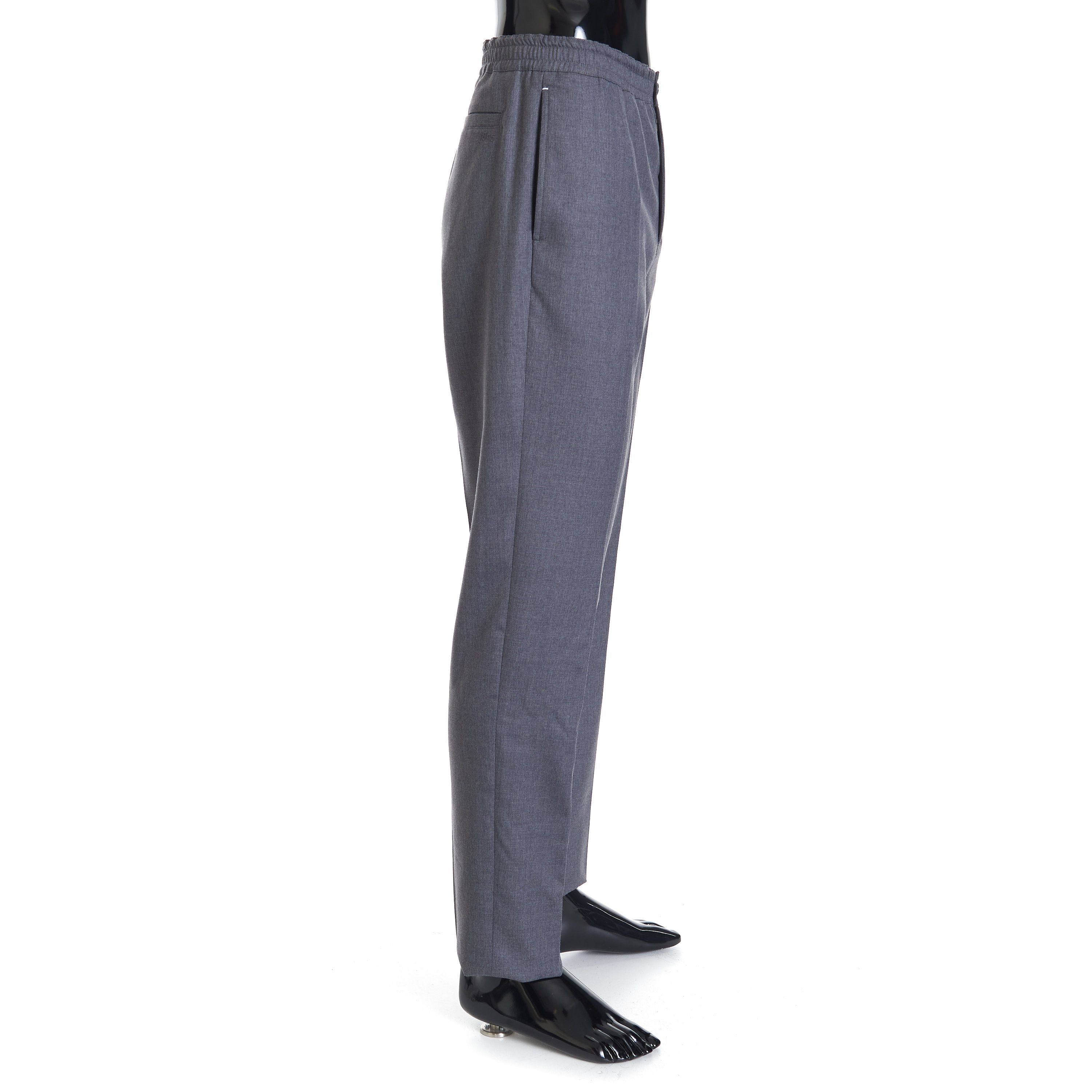 Berluti Drawstring Trousers In Grey Double Face Wool Size US 30 / EU 46 - 7 Thumbnail