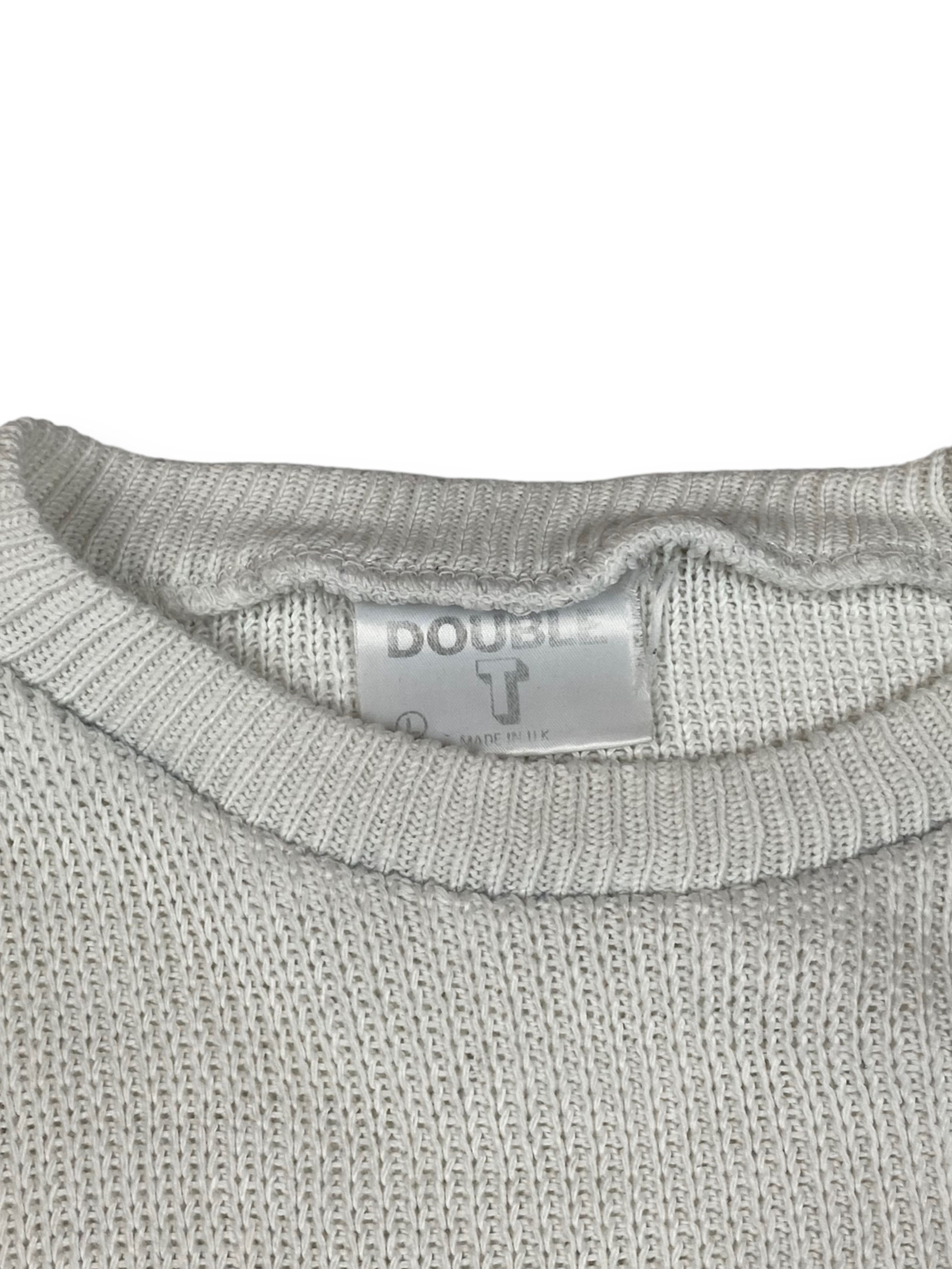 Vintage Vintage DOUBLE T White Grey Pattern Sweater M737 Size US L / EU 52-54 / 3 - 5 Thumbnail