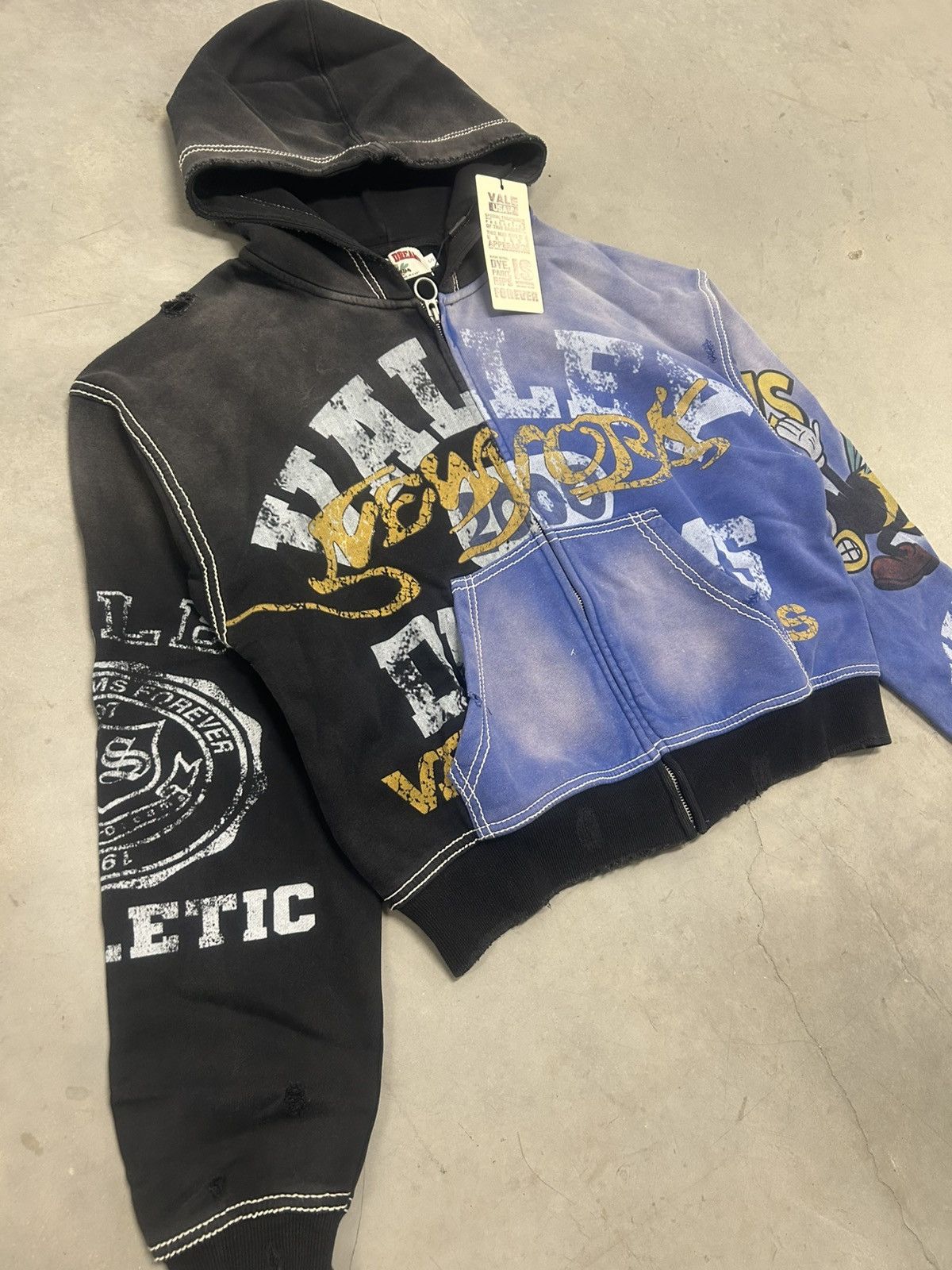 Vale Vale Forever Valley Dreams Black Blue Bipolar Zip Up Hoodie Size US XL / EU 56 / 4 - 2 Thumbnail