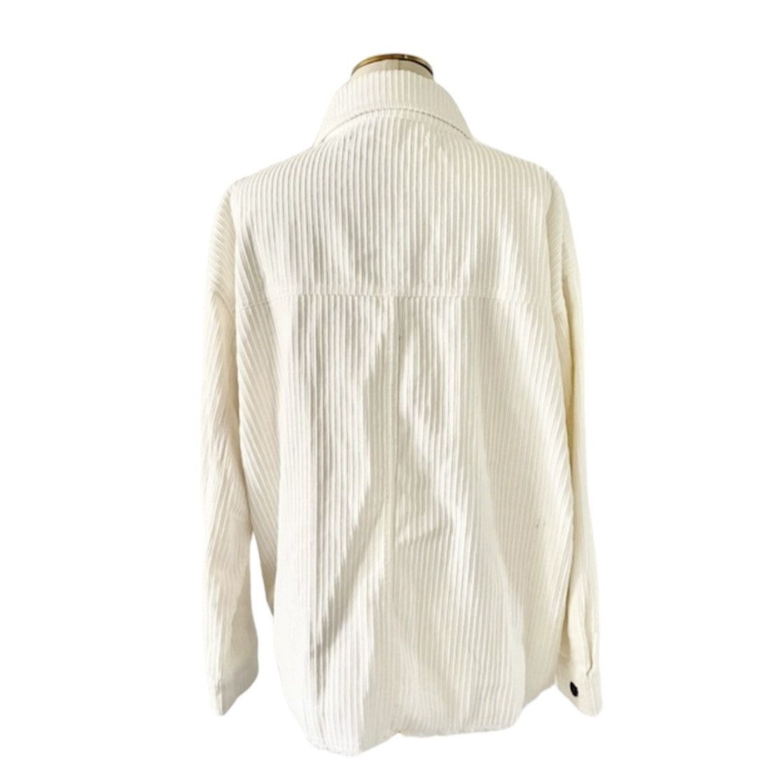 Zara Zara Corduroy Oversized Winter White Shacket Jacket M Size M / US 6-8 / IT 42-44 - 3 Thumbnail