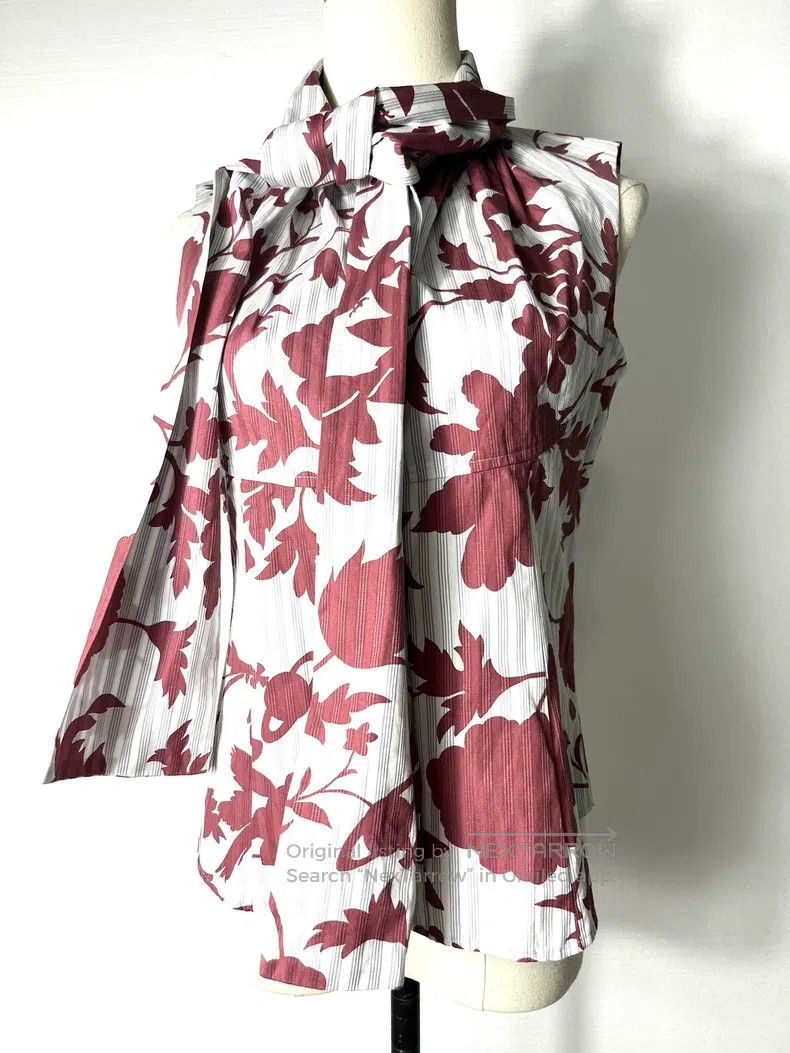 Vivienne Westwood Vivienne Westwood White BACKGROUND with Burgundy Floral Pr Size M / US 6-8 / IT 42-44 - 2 Thumbnail