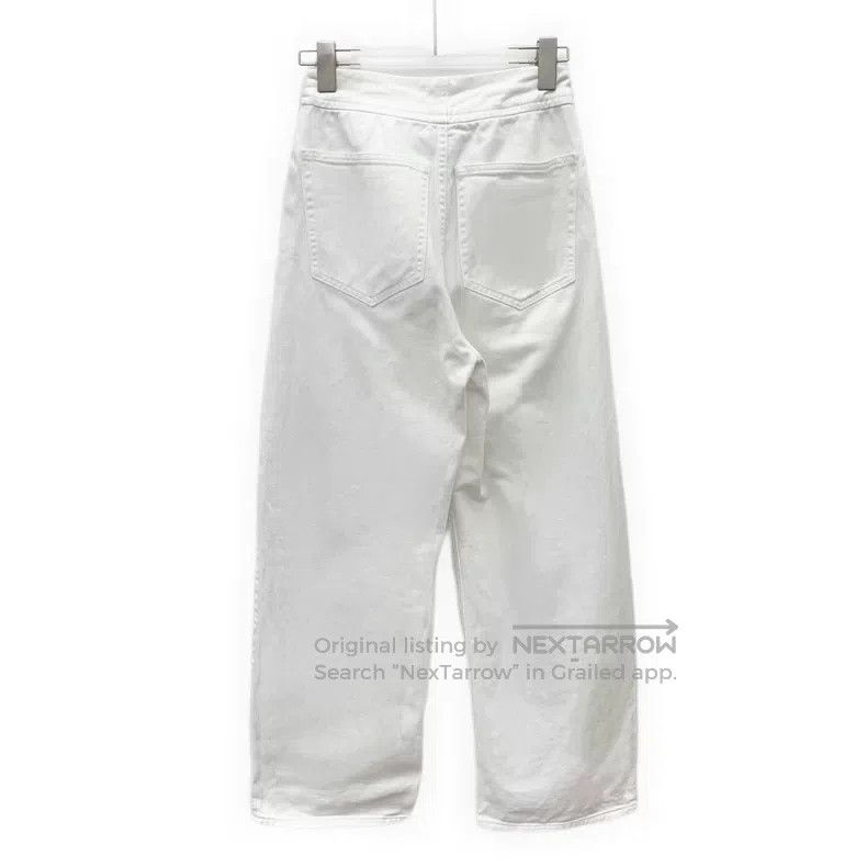 Maison Margiela Maison Margiela White logo cotton casual trousers Size 26" / US 2 / IT 38 - 2 Thumbnail