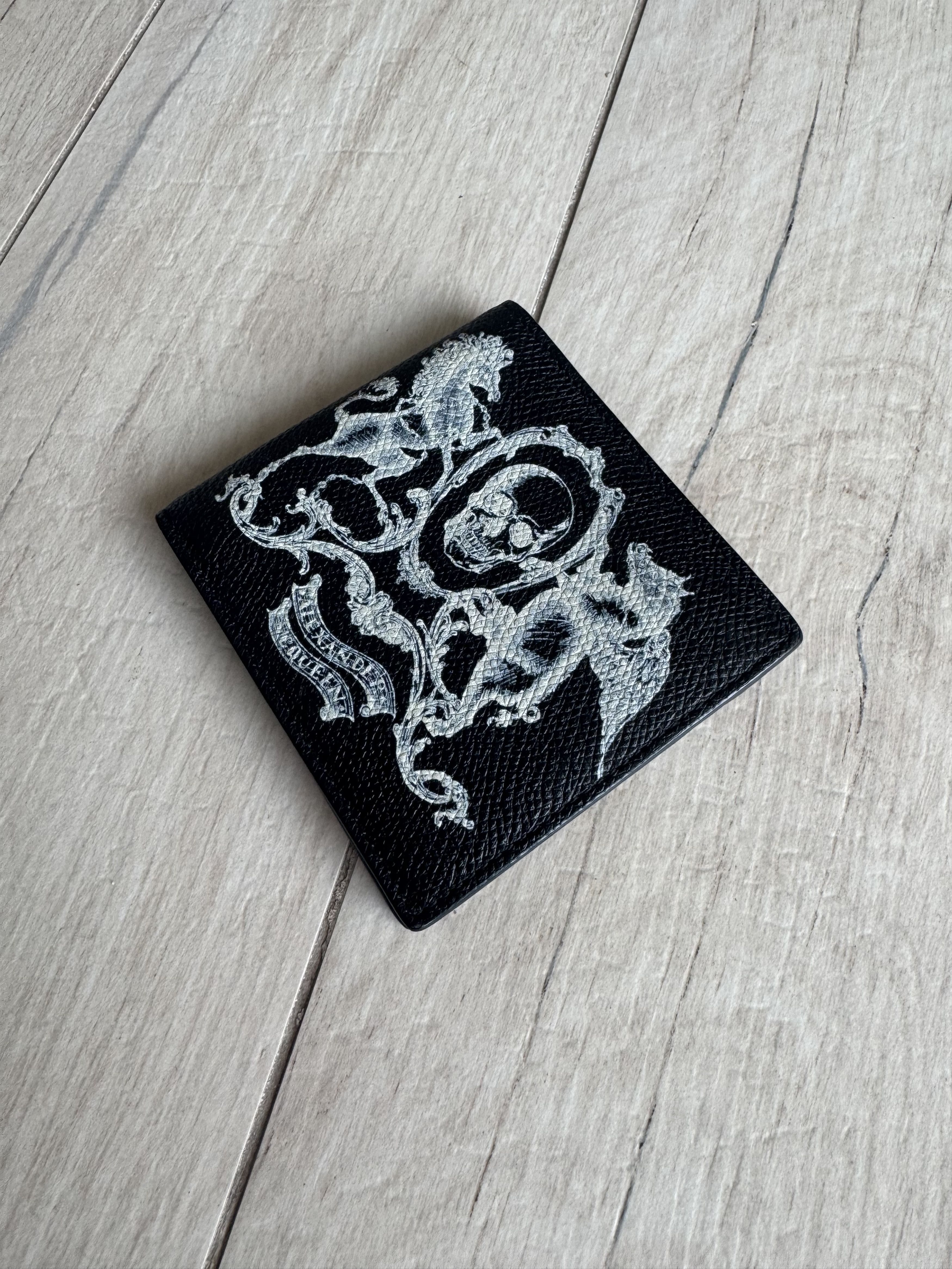 Alexander McQueen Alexander McQueen Skull Logo Leather Wallet Size ONE SIZE - 3 Thumbnail