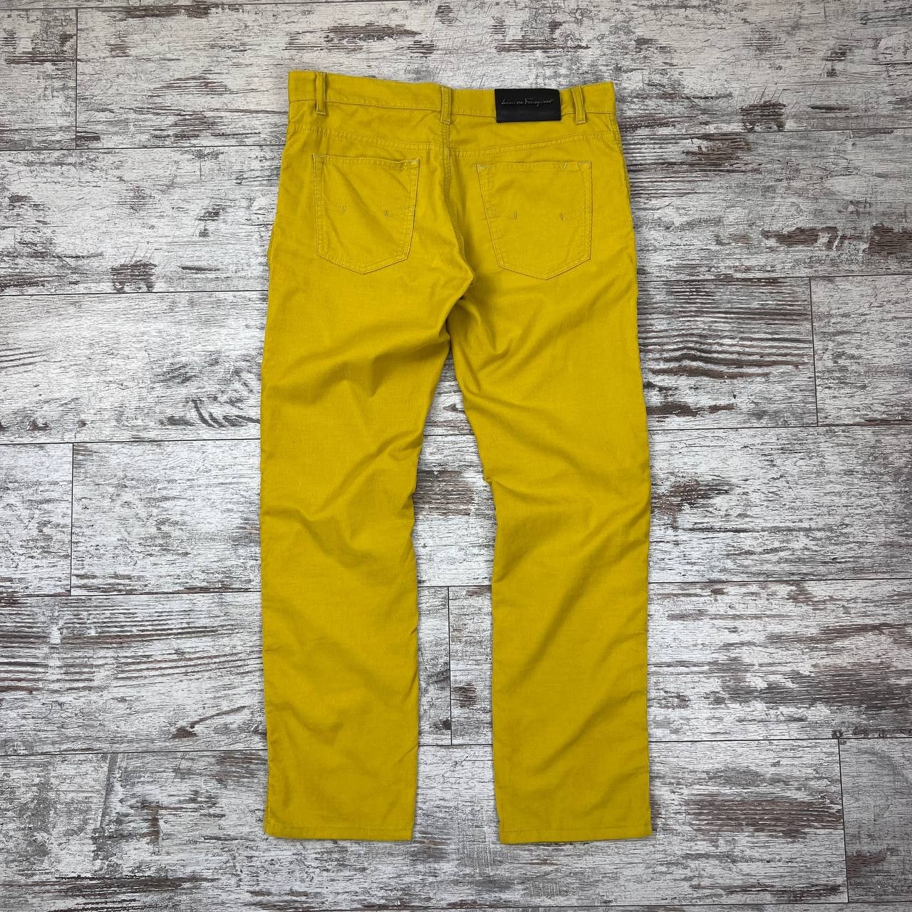 Salvatore Ferragamo Salvatore Ferragamo Сorduroy Yellow Pants Size US 32 / EU 48 - 6 Thumbnail