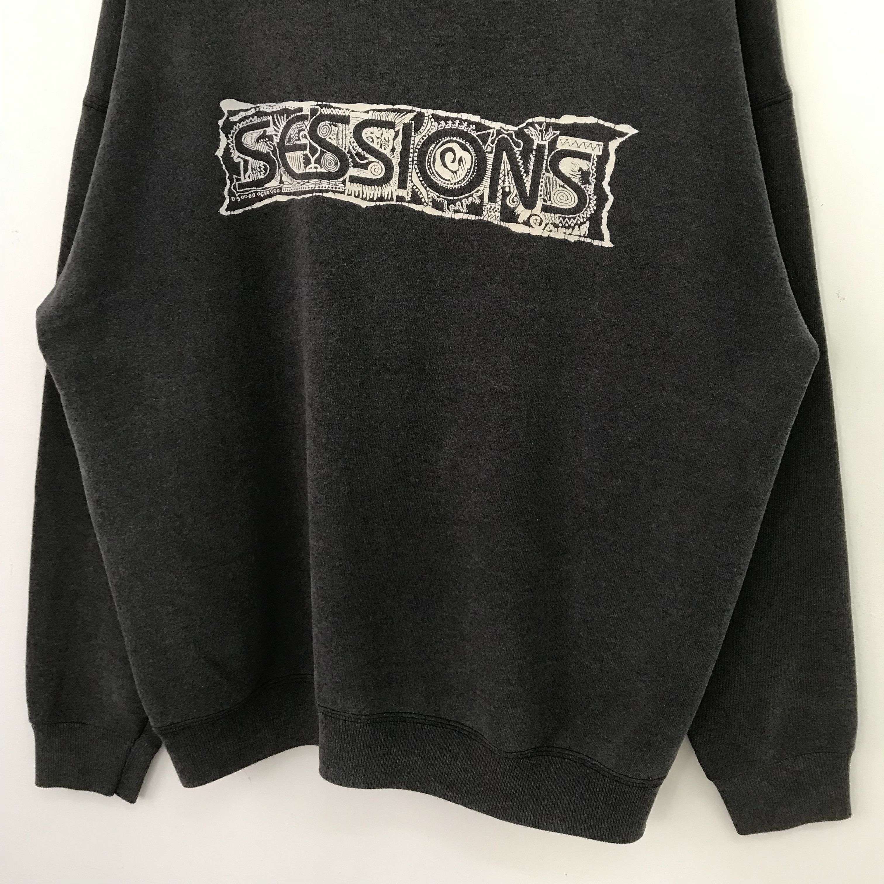 Vintage Vintage 90's Sessions Skateboard Black Sweatshirt - 623 Size US L / EU 52-54 / 3 - 3 Thumbnail