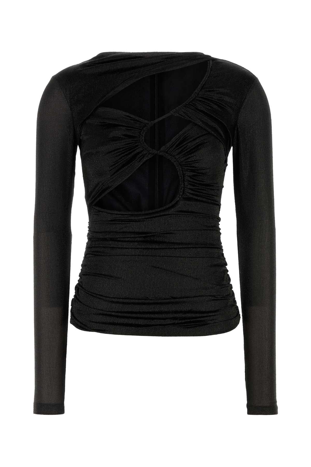 Isabel Marant Black Stretch Silk Blend Rose Top Size M / US 6-8 / IT 42-44 - 1 Thumbnail