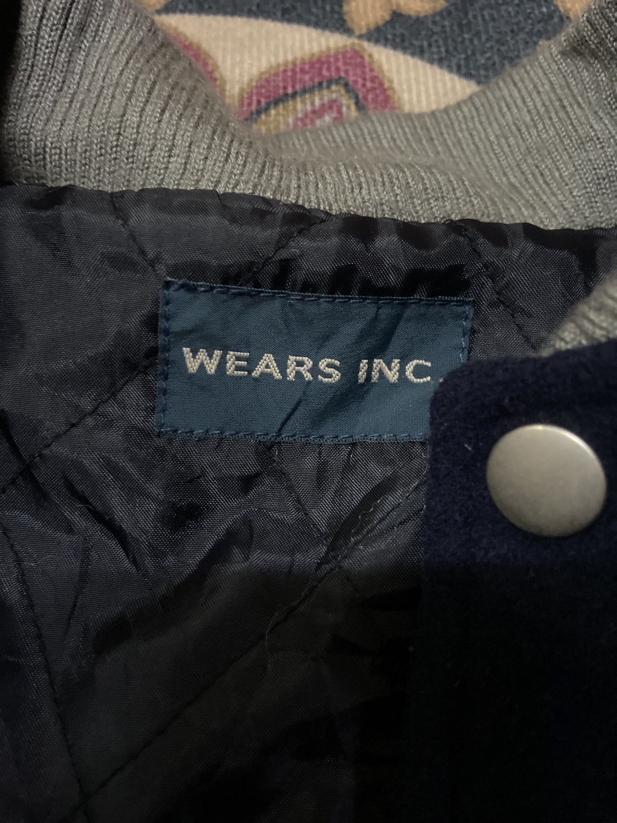 Japanese Brand Vintage Wears Inc Varsity Jacket - Navy Wool Blend - Size US M / EU 48-50 / 2 - 6 Thumbnail