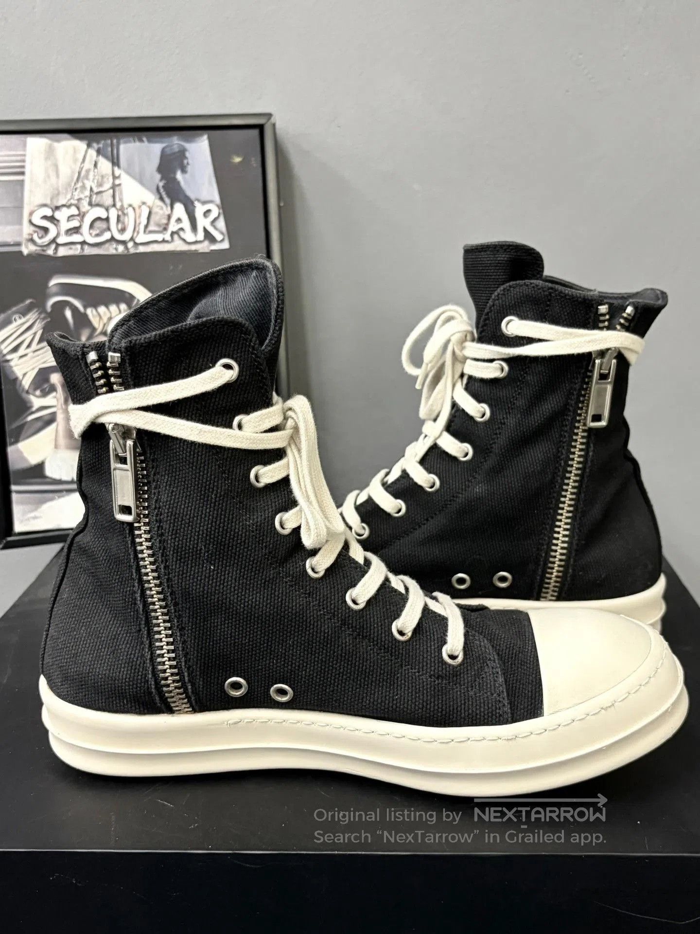Rick Owens Drkshdw Rick Owens Drkshd Canvas High. Size US 7 / EU 40 - 6 Thumbnail