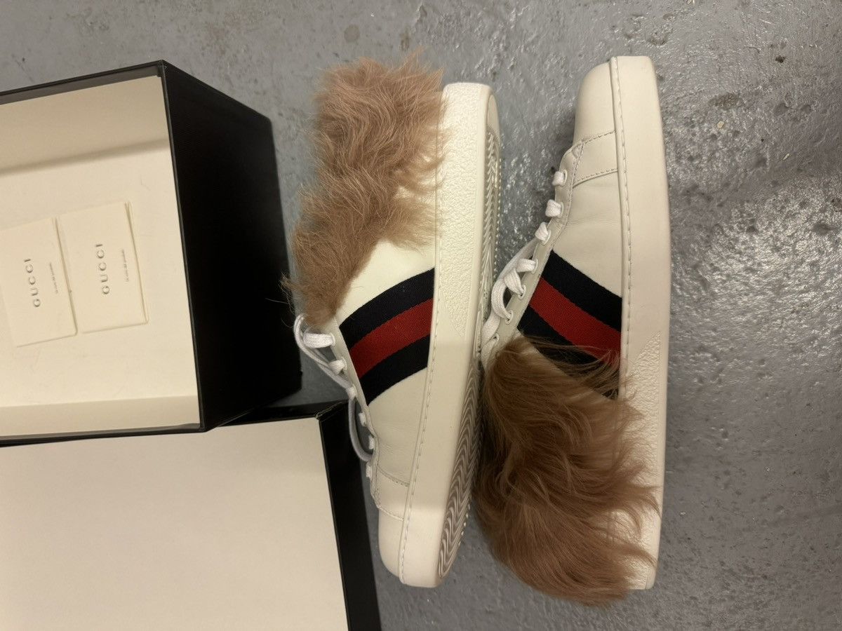 Gucci Gucci Ace Fur Sneaker Size US 11 / EU 44 - 5 Thumbnail