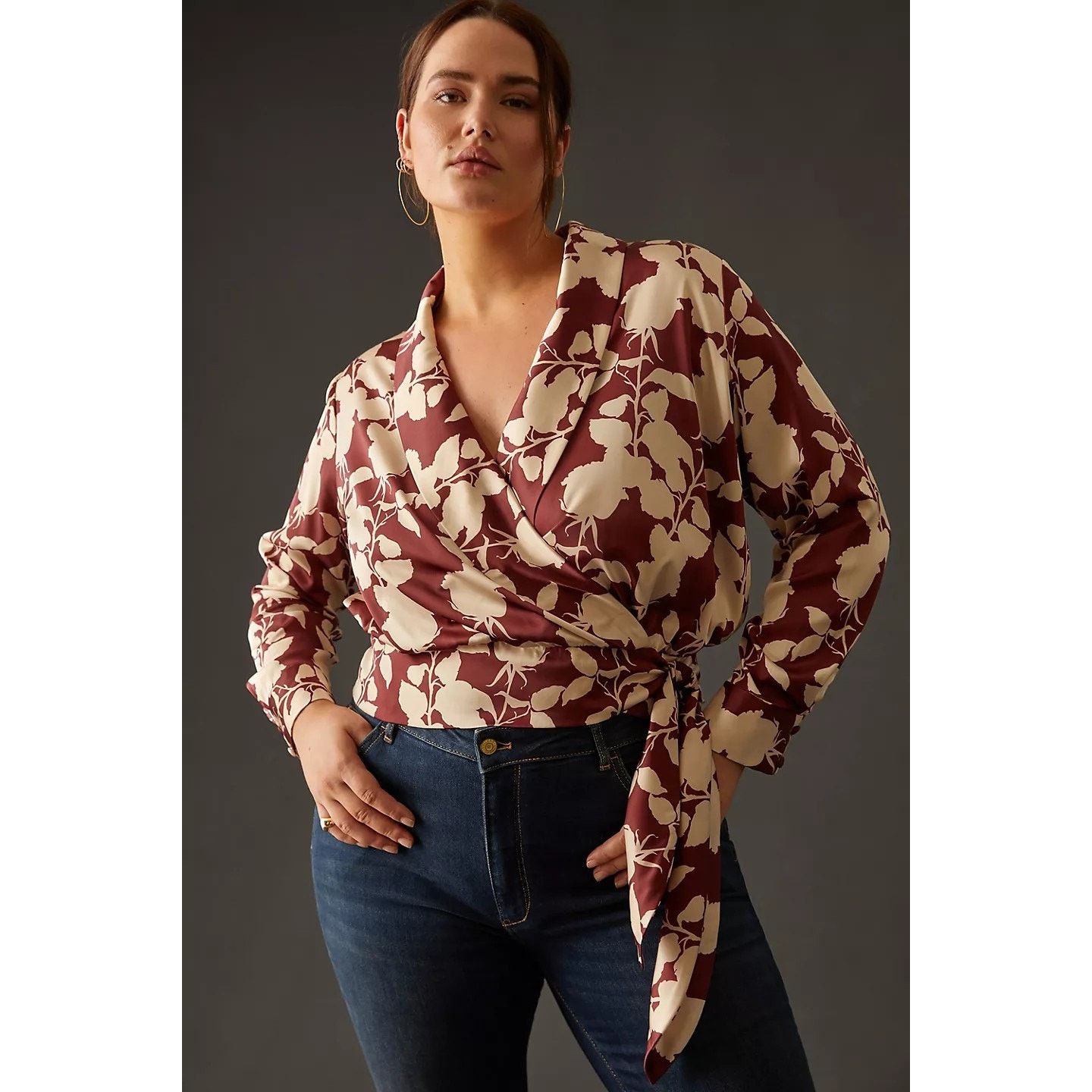 Anthropologie New Anthropologie Nyla Wrap Long Sleeve Blouse $148 SMALL Size S / US 4 / IT 40 - 5 Thumbnail