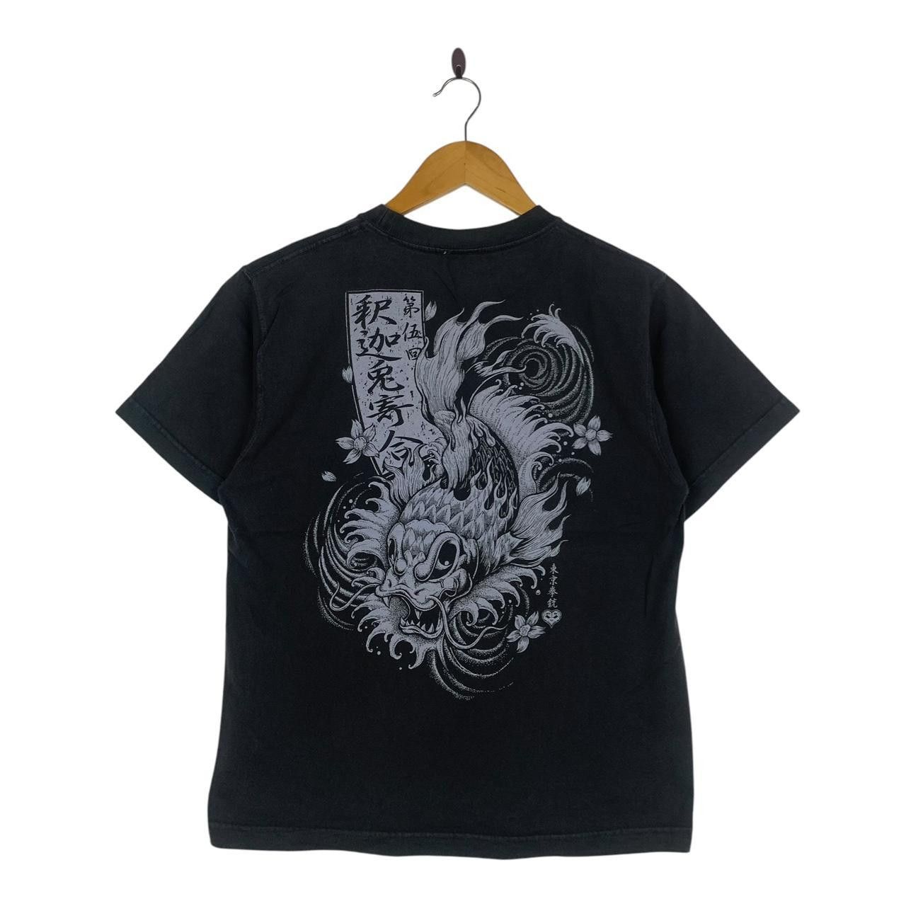 Other JAPAN TRADITIONAL SUKAJAN Dragon Koi Sakura Painting Tee Size US S / EU 44-46 / 1 - 2 Thumbnail