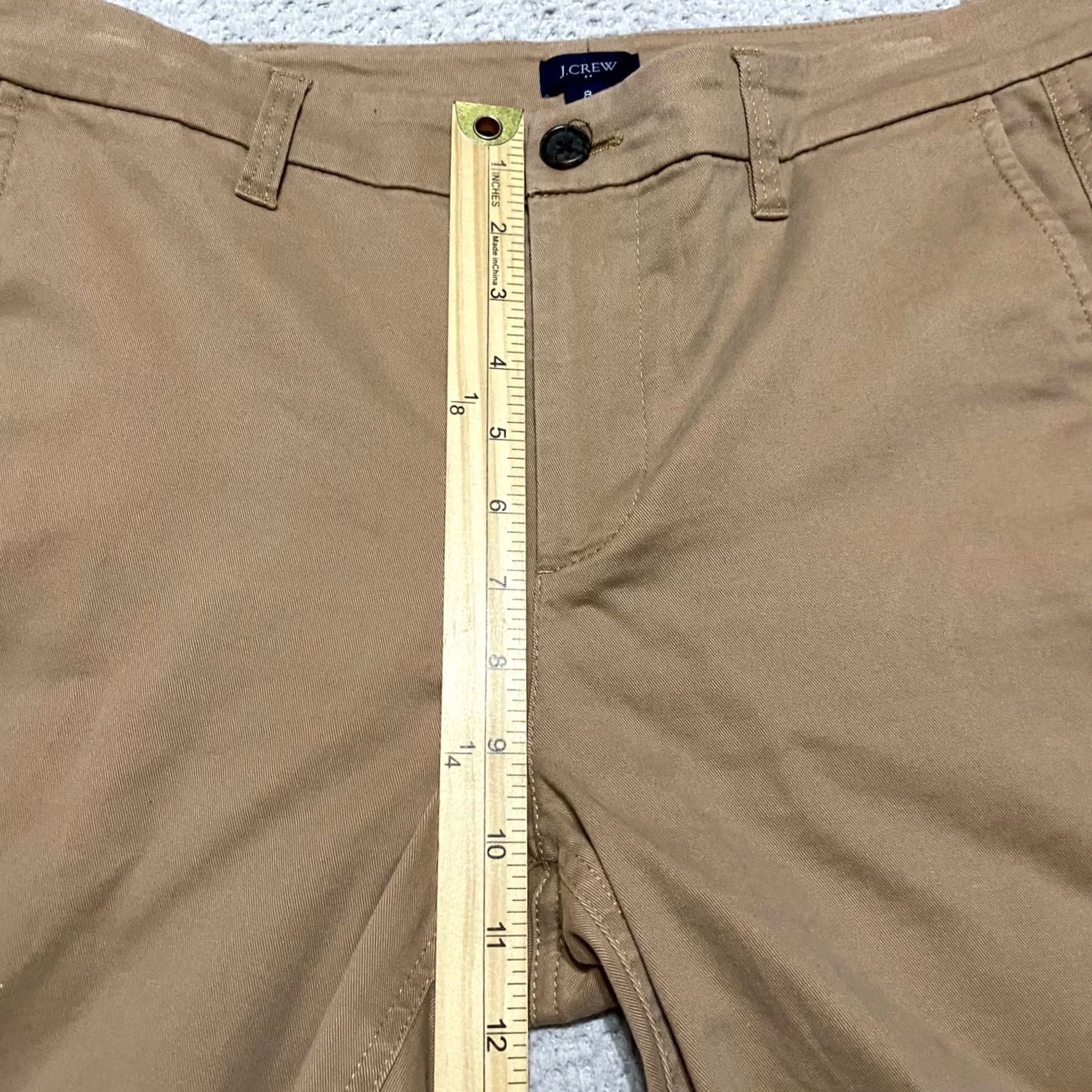 J.Crew J.CREW Pants Beige Straight Chino Mid Rise Regular 8 Womens Plain Beige Front Pockets Stretch Size 30" / US 8 / IT 44 - 7 Thumbnail