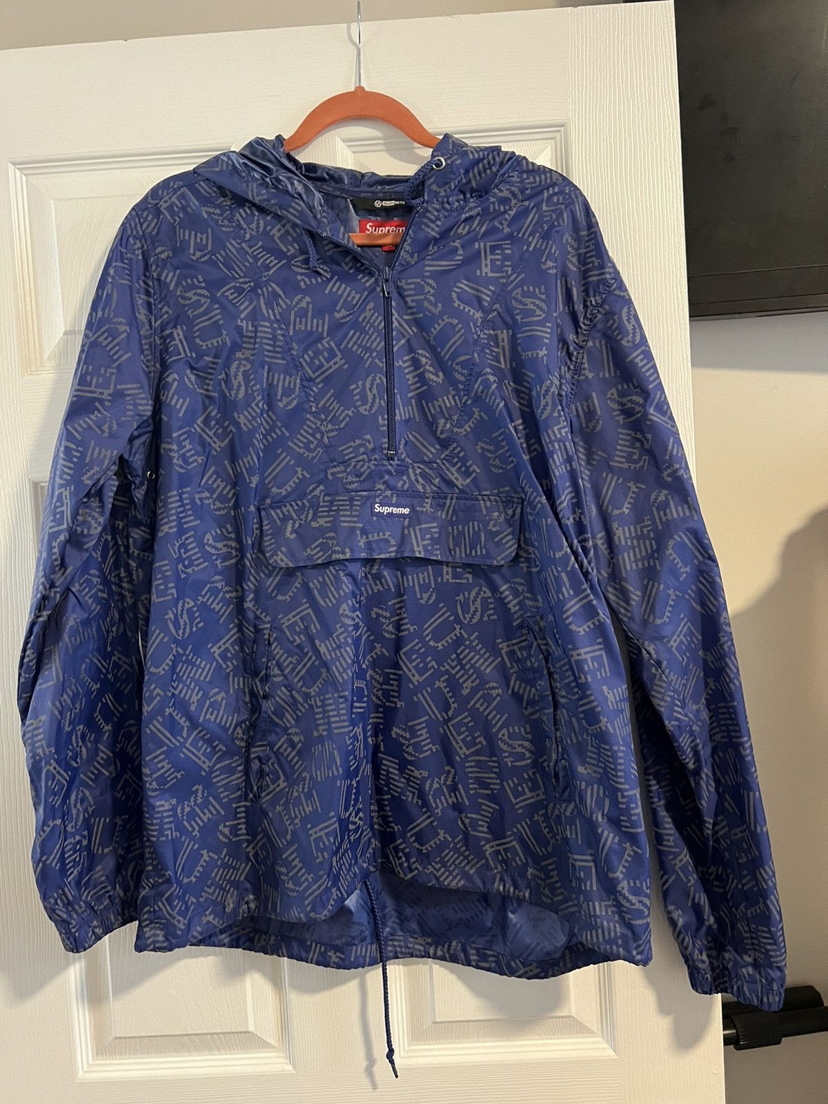 image of Supreme Reflective Packable 3M Windbreaker in Blue, Men's (Size XL)