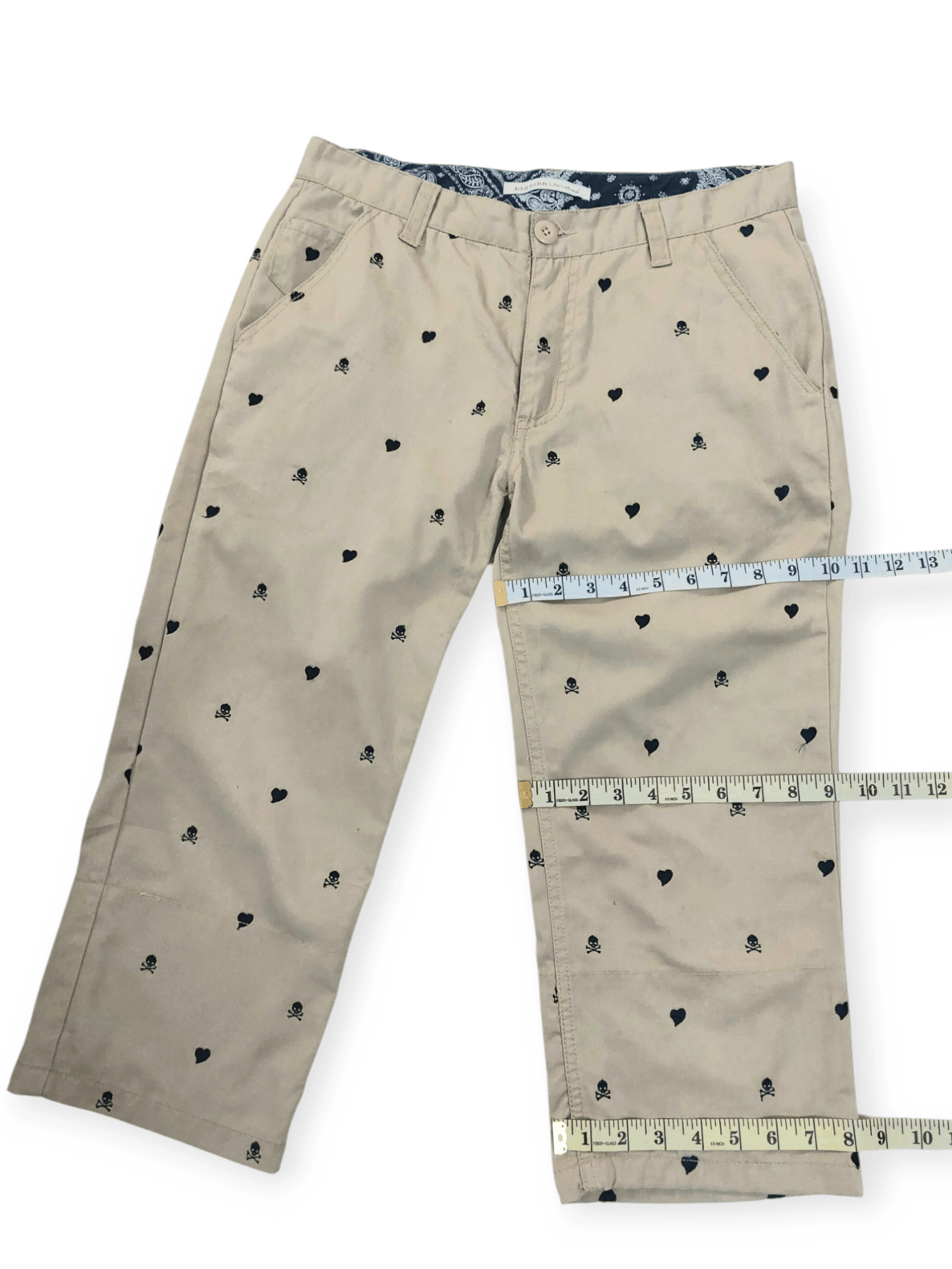 Big John Big John Embroidery Skulls & Love Sewing Cropped Pant Size US 31 - 17 Thumbnail
