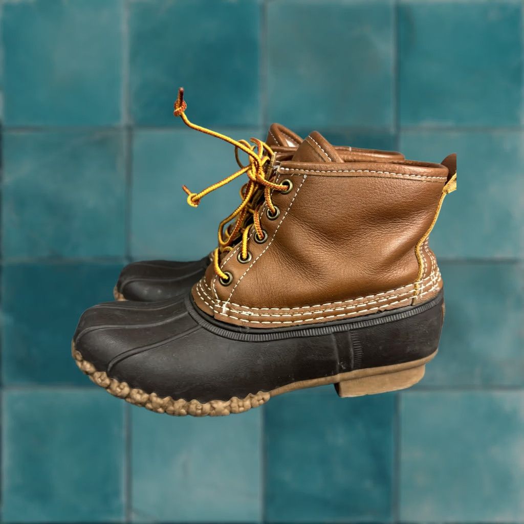 Vintage VINTAGE not right; use: LL Bean Bean Boots Womens 7 Brown Leather Ankle Duck Rain Boots USA Size US 7 / IT 37 - 1 Thumbnail