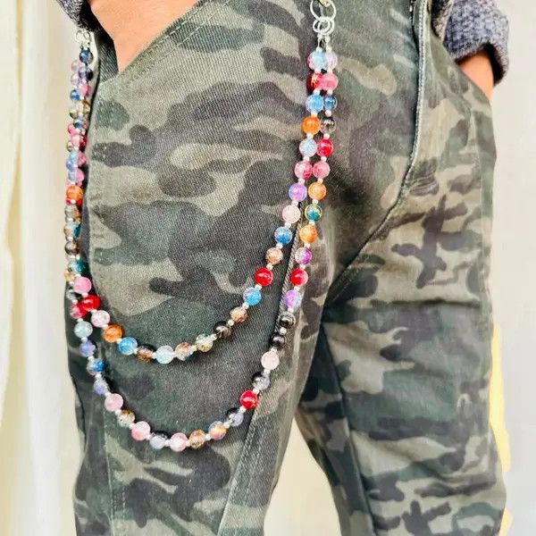 VIBE Punk Double-Layer Pants Chain Colorful Bead Size ONE SIZE - 2 Thumbnail