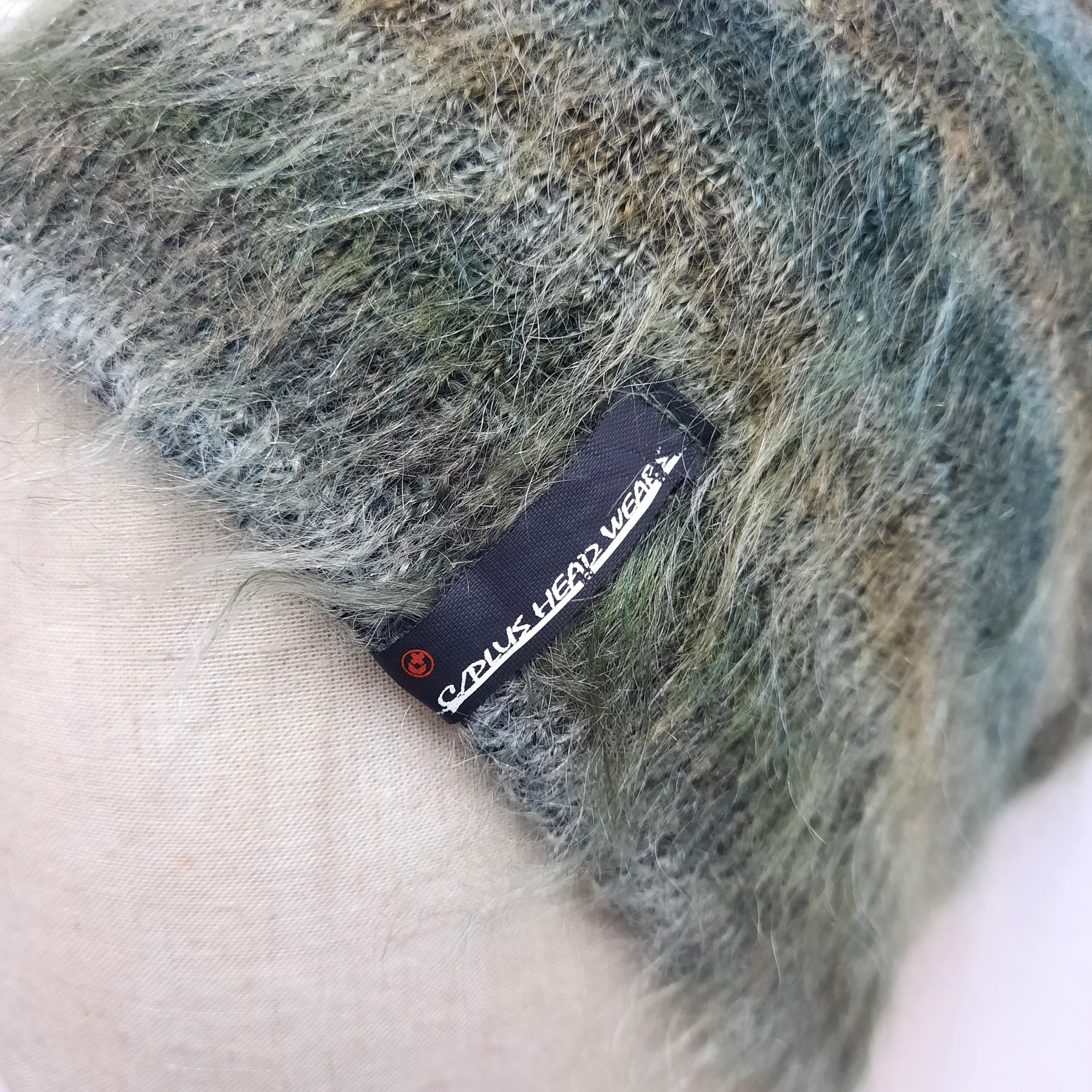 PPFM 🩻 C/plus japan gothic punk style stripes fur beanie hat Size ONE SIZE - 4 Thumbnail