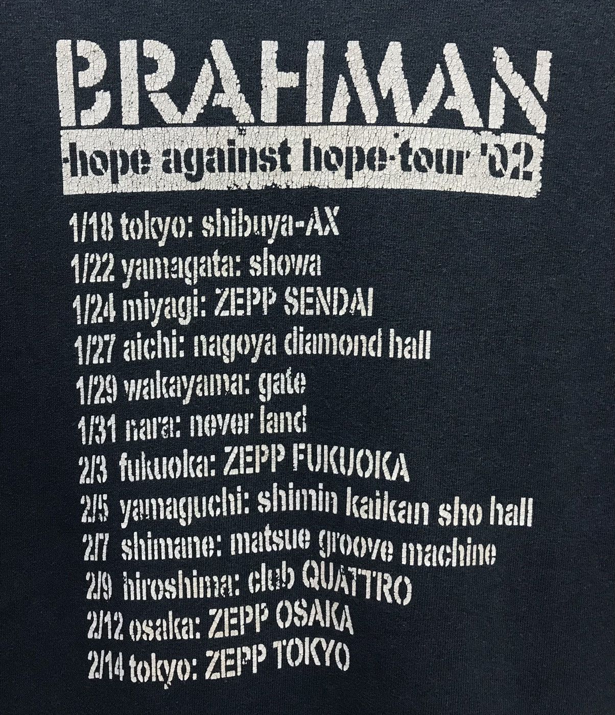 Anvil × Band Tees Vintage Brahman Hope Against Hope Tour 02 Shirt Size US L / EU 52-54 / 3 - 4 Thumbnail