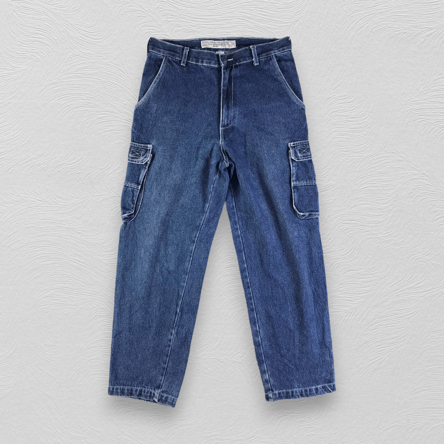 image of Vintage Twenty Five Baggy Jeans Cargo Denim Kj2325 in Blue, Men's (Size 34)