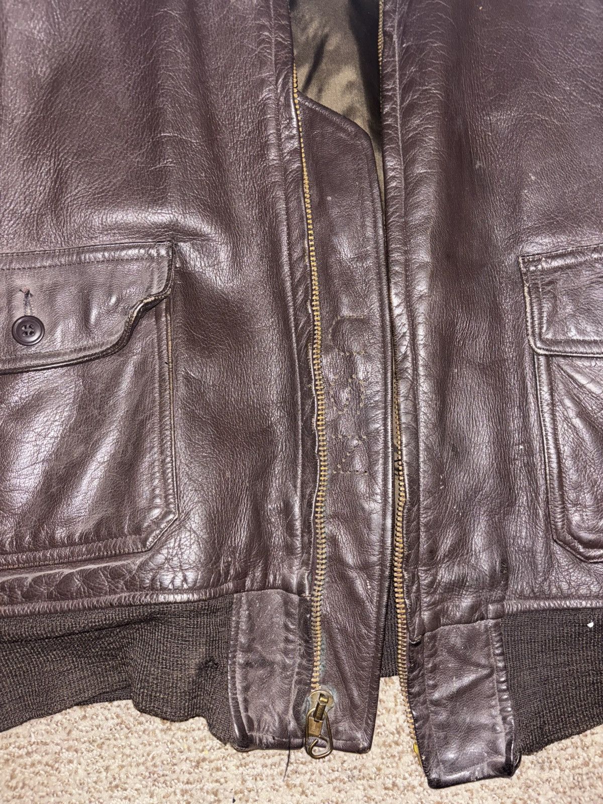 Other Vintage US NavyG-1 Flight Jacket Goatskin Size 46 Size US XL / EU 56 / 4 - 3 Thumbnail