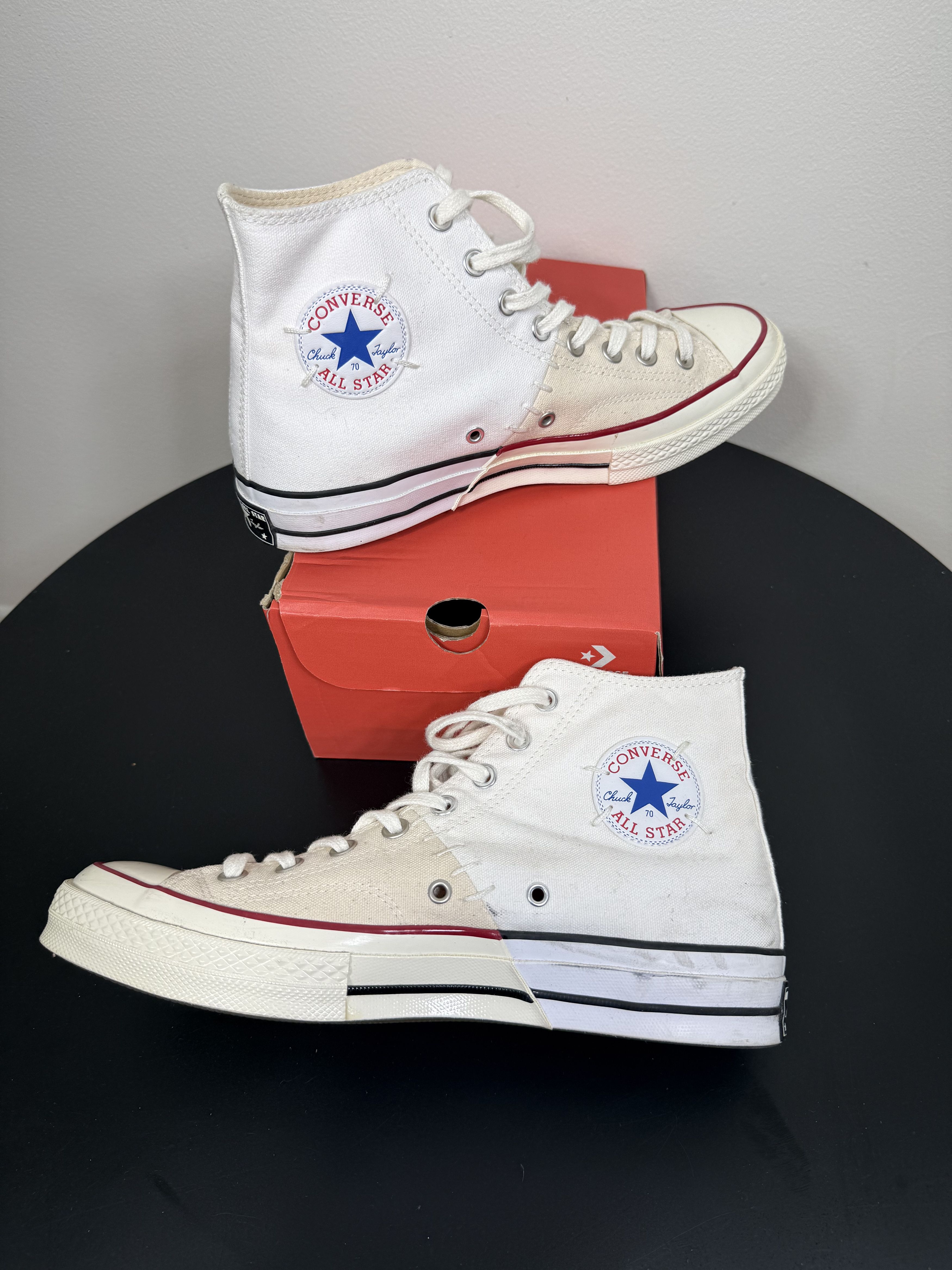 Converse Rare Chucked Taylors Spliced Tan/White Size US 9 / EU 42 - 2 Thumbnail