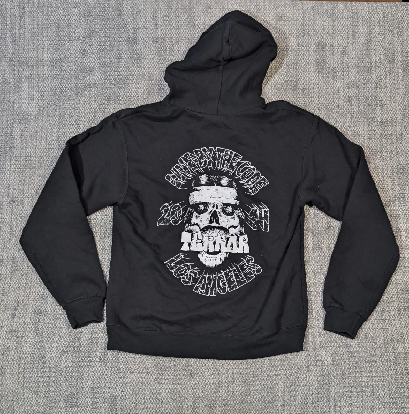 Champion 2014 RARE Terror Live By The Code Hoodie Black LA HARDCORE Size US M / EU 48-50 / 2 - 1 Thumbnail