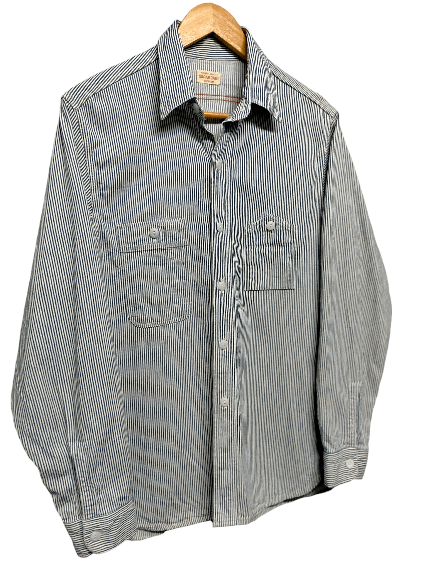 Sugar Cane × Toyo Enterprises × Vintage Sugar Cane Toyo Enterprise Hickory Denim Button Ups Shirt Size US M / EU 48-50 / 2 - 2 Thumbnail